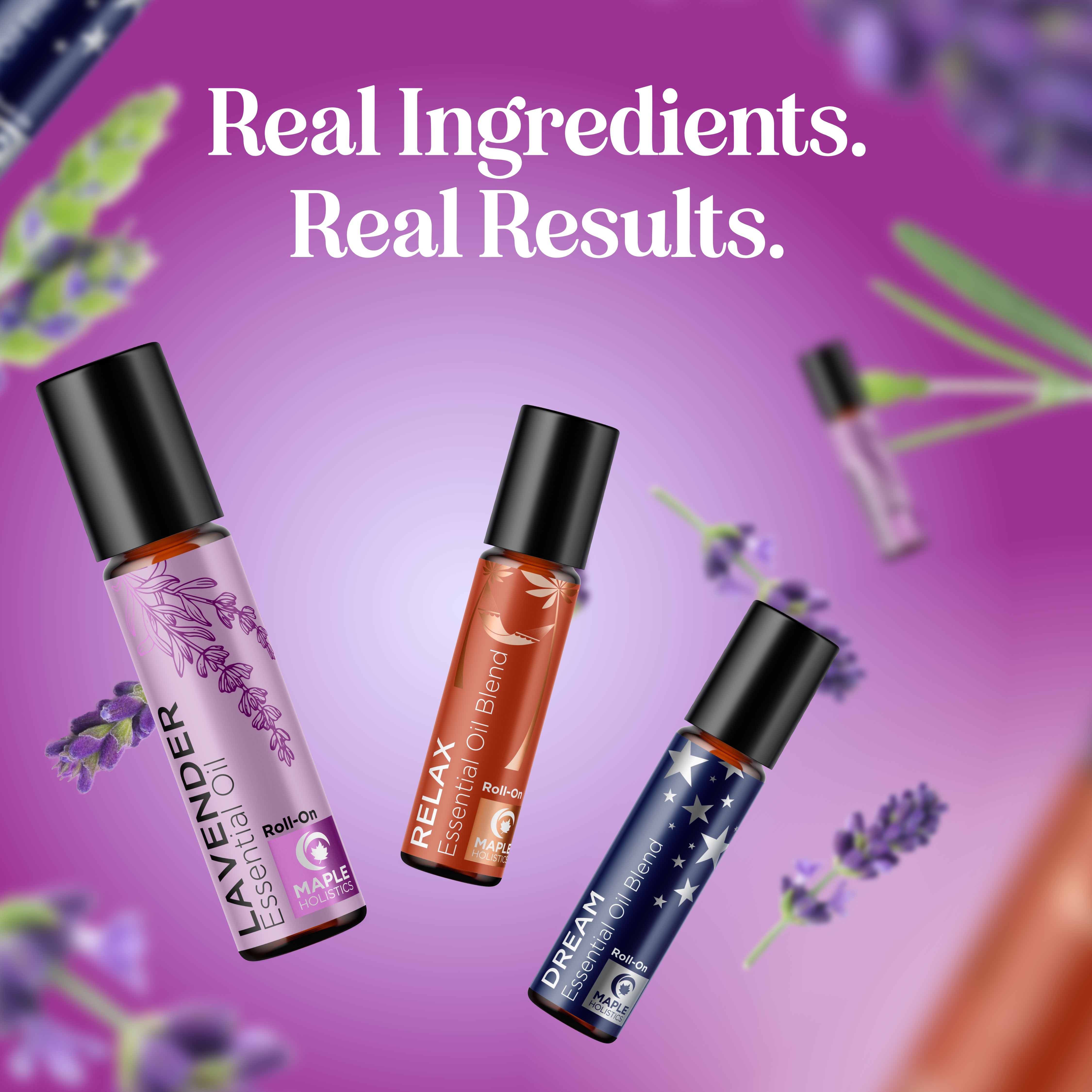 Roll On Variety Packs - Essential Oil & Aromatherapy Roller Bottles Set for Stress Relief, Relaxation & Sleep - Perfect for Home, Office & Travel Use