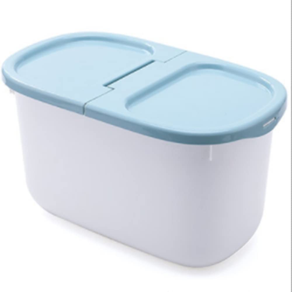 8kg Airtight Rice Storage Container - Moisture-Proof Plastic Food Bin for Flour, Grains & Dry Goods | Perfect for Kitchen Pantry Organization & Bulk Food Storage (Gray)