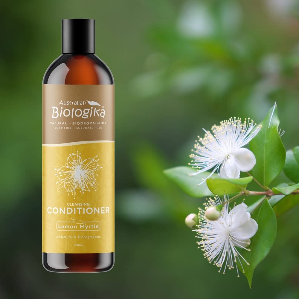 Biologika Lemon Myrtle Hair Conditioner for Oily Scalp - 16.9 fl oz Natural Deep Moisturizing Treatment - Perfect for Daily Use & Post-Workout Hair Care