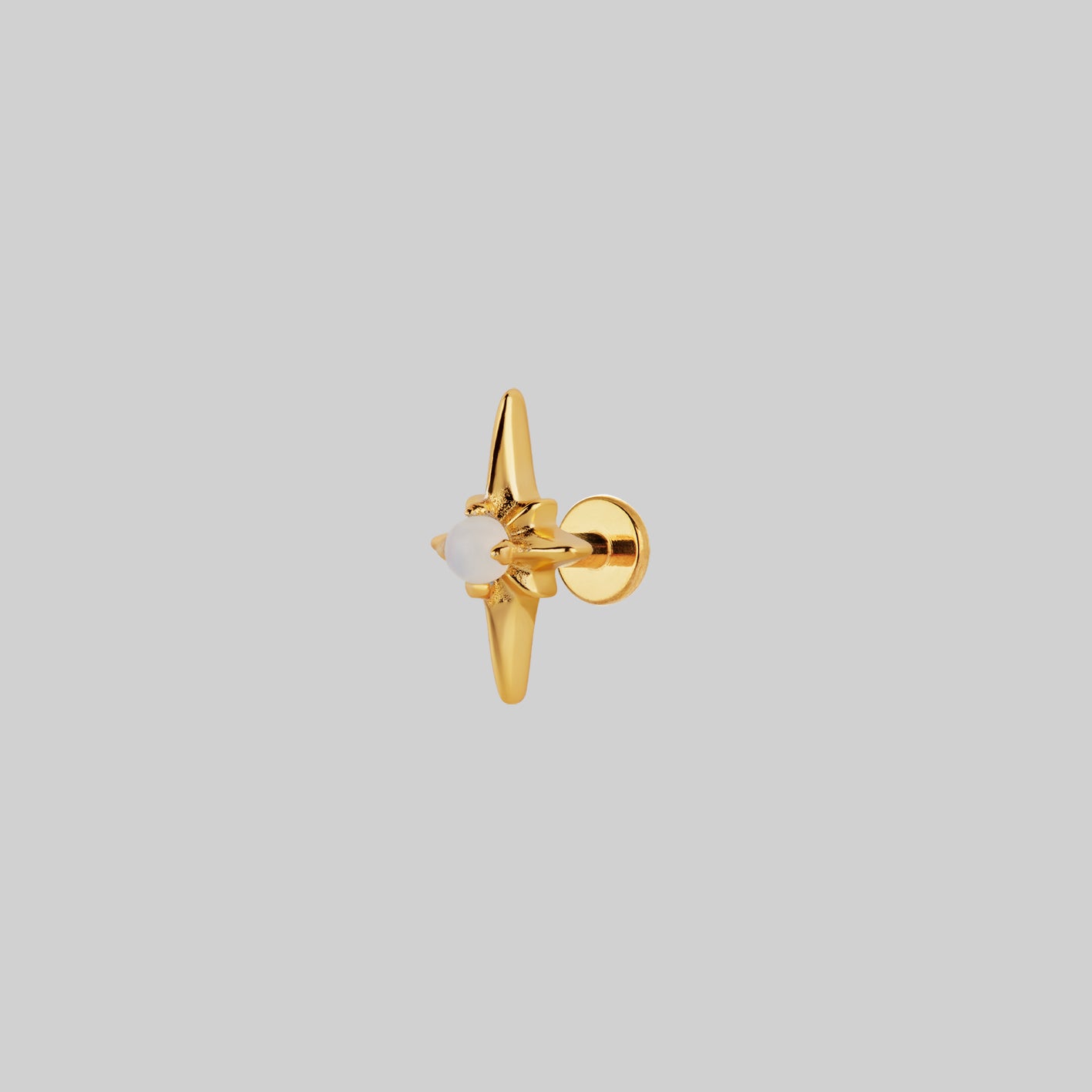 NOVA Star Flare Opalite Stud Earrings - 14K Gold Plated Hypoallergenic Earrings for Women | Perfect for Everyday Wear, Parties & Special Occasions