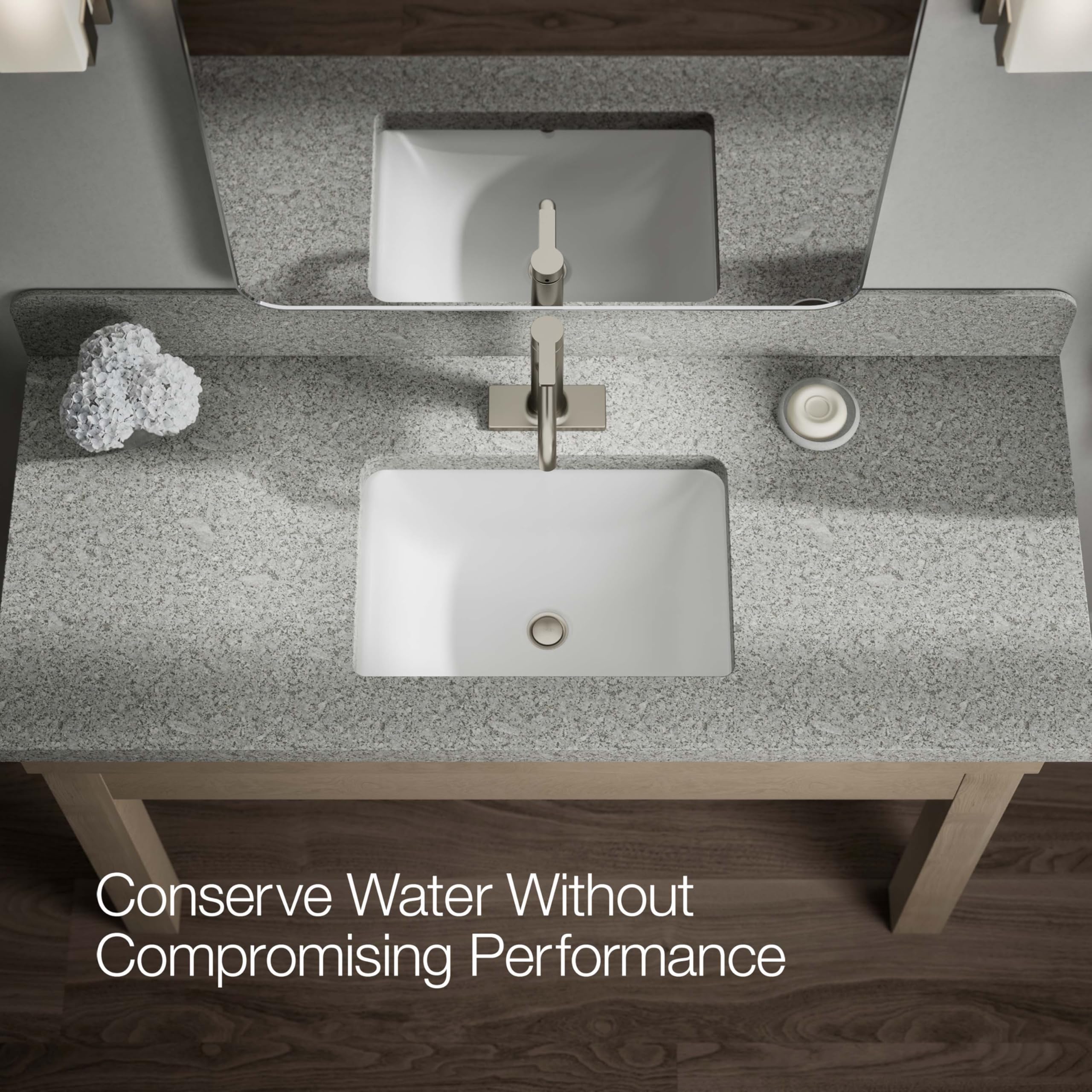 Kohler 28126-4N-BN Venza Bathroom Sink Faucet, 0.5 GPM Low-Flow Water-Saving Design, Vibrant Brushed Nickel Finish - Perfect for Modern Bathroom Vanities and Powder Rooms