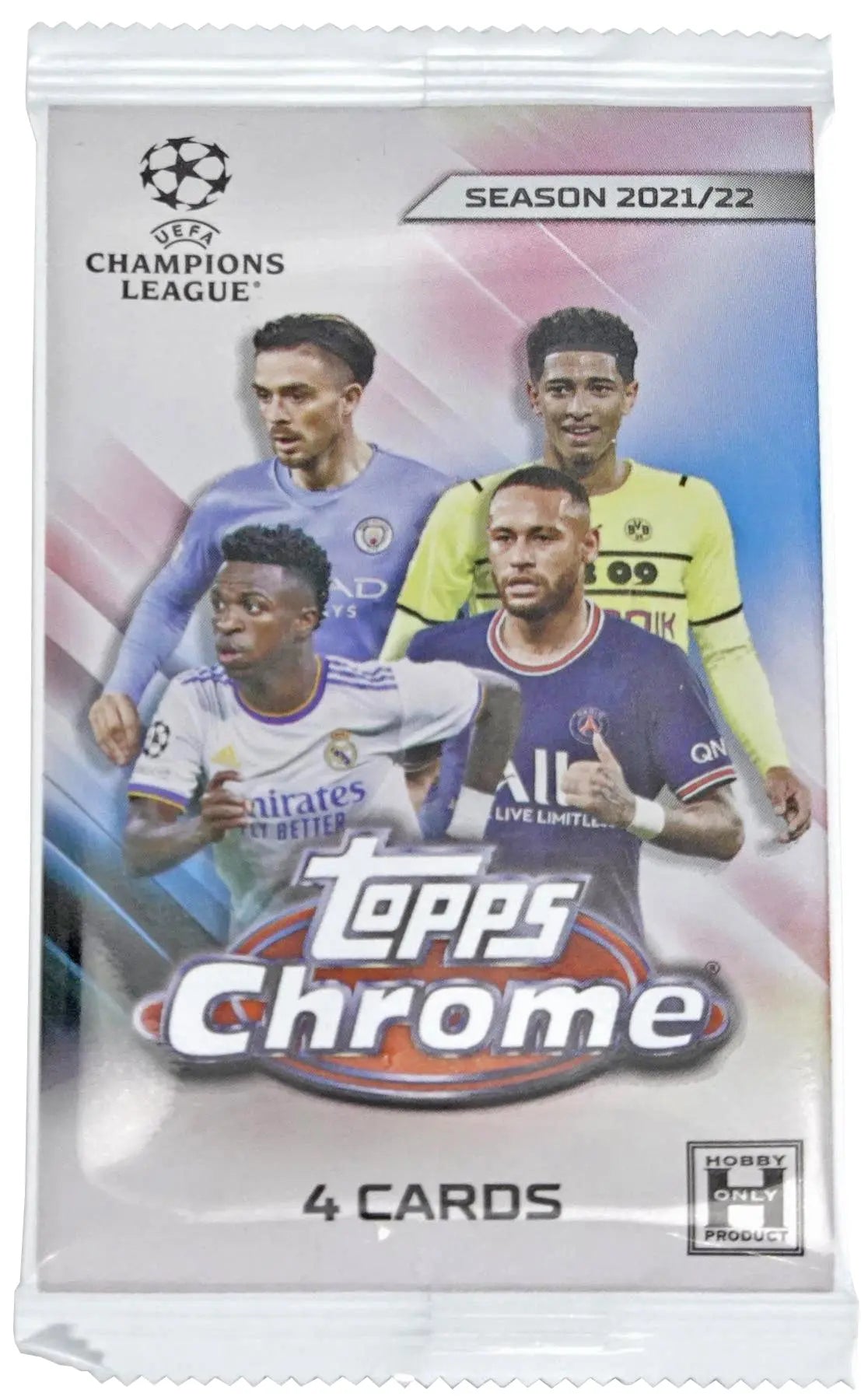 2021-2022 Topps Champions League Chrome Soccer Hobby Pack - Single Pack - Collectible Soccer Trading Cards for UEFA Champions League Fans - Perfect for Card Collectors, Sports Memorabilia Enthusiasts, and Gift Giving