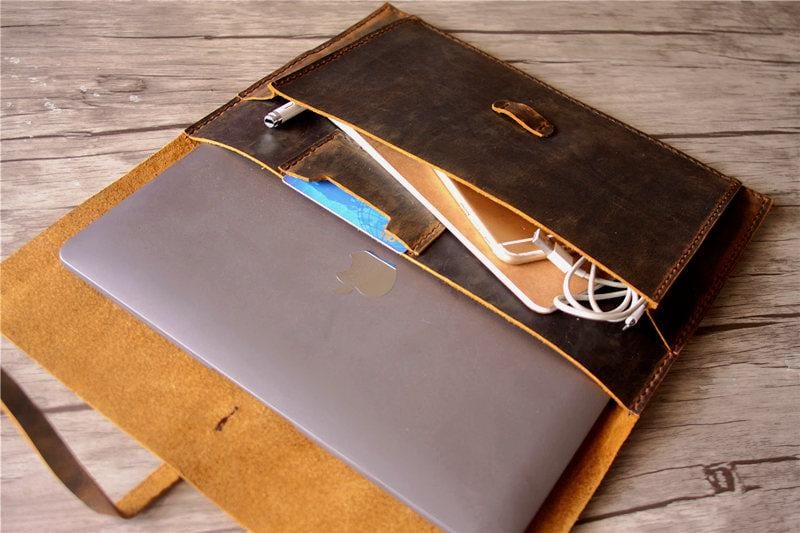 Handmade Genuine Leather Surface Book Cover Case - Premium Protection for Microsoft Surface Laptop | Perfect for Work, Travel & Daily Use