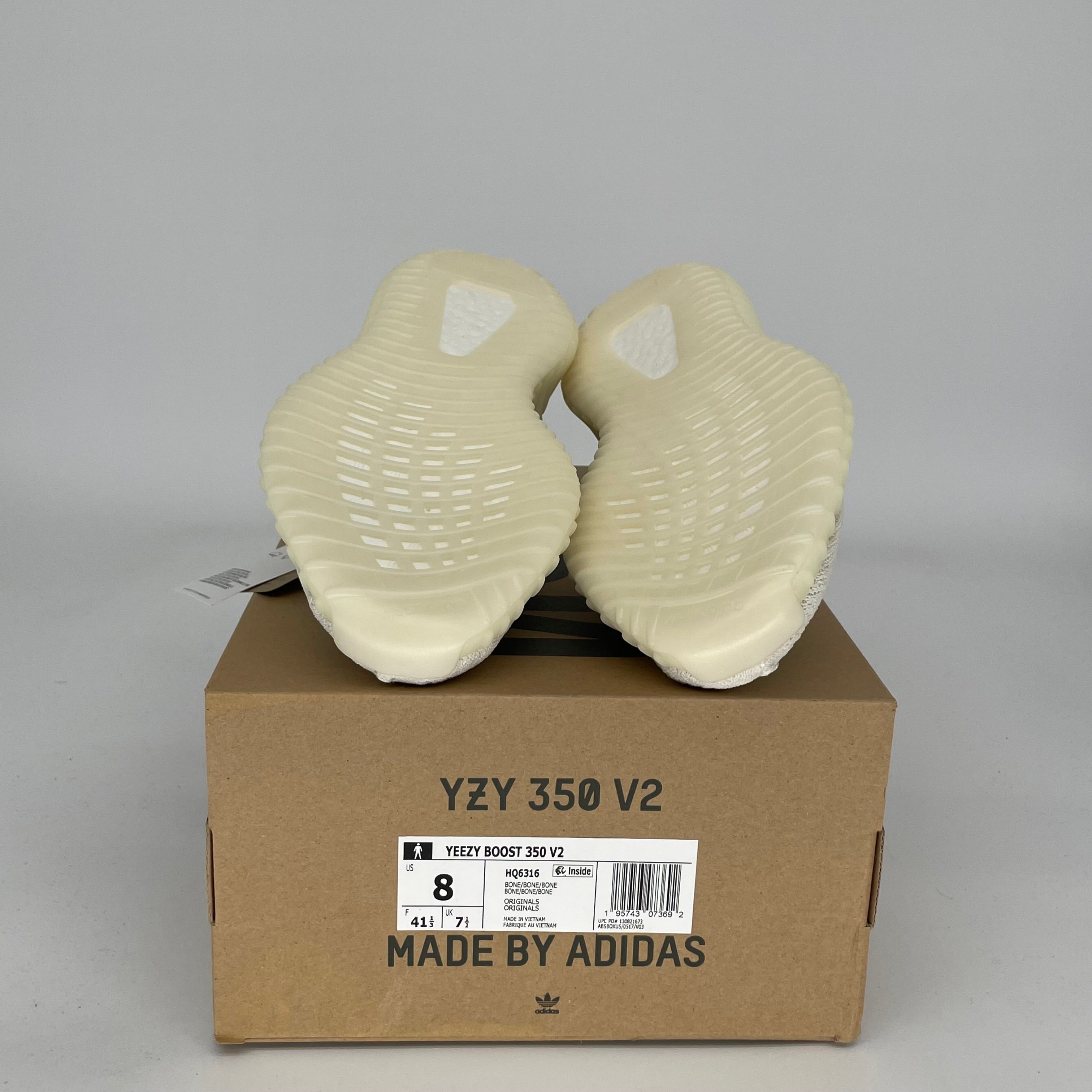 Adidas Yeezy Boost 350 V2 'Bone' - Men's Size 8 Sneakers (HQ6316) | Comfortable Running Shoes for Casual Wear & Street Style Fashion