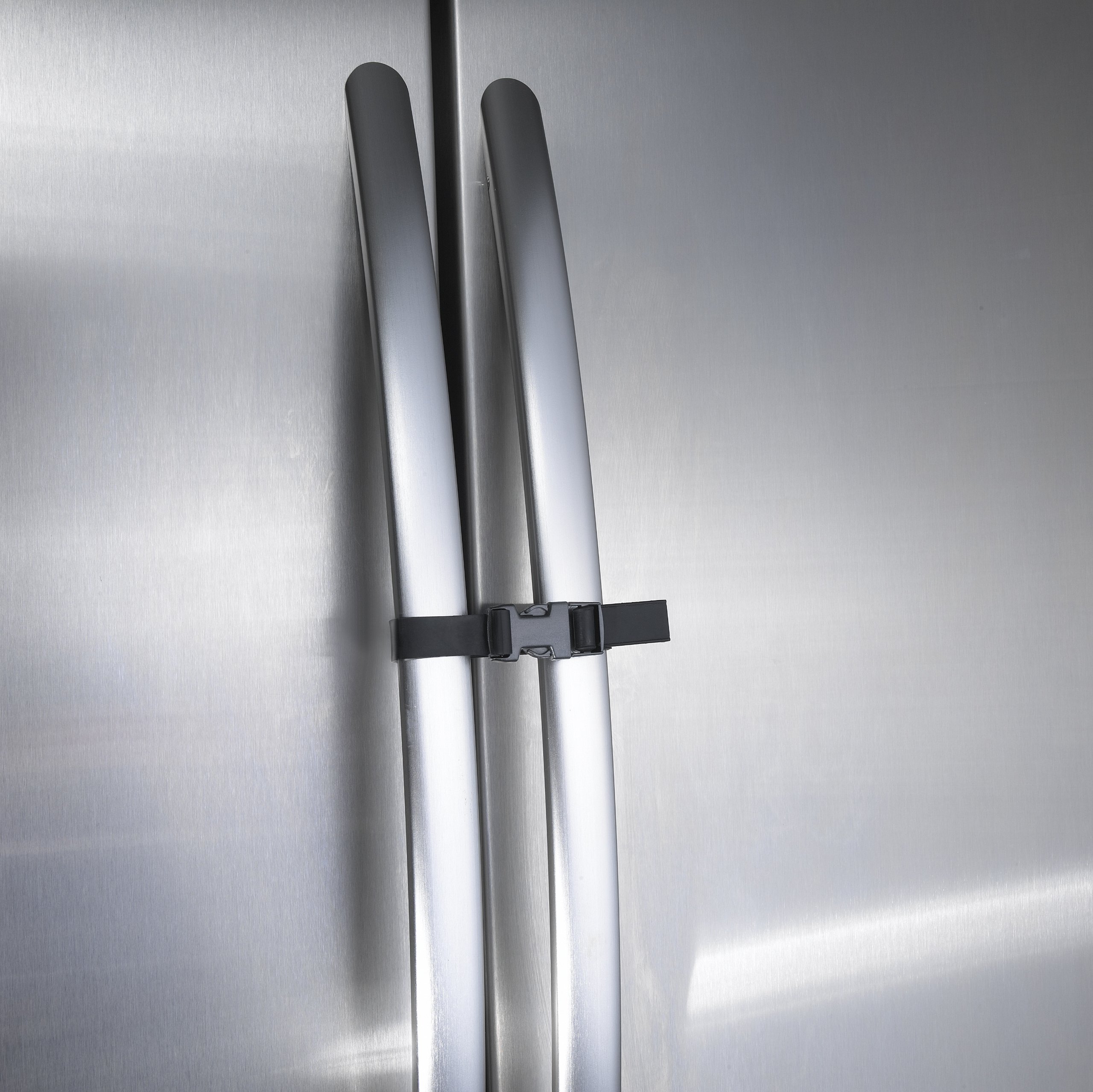 Double Door Fridge Lock with Black Strap - Child Safety & Pet Proof Refrigerator Guard for Home & Kitchen Use