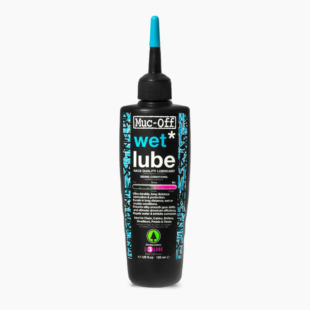 Premium Bicycle Wet Weather Chain Lube 120ml - All-Weather Bike Lubricant for Rain, Mud & Snow - Ideal for Mountain Bikes, Road Bikes & Commuting in Harsh Conditions