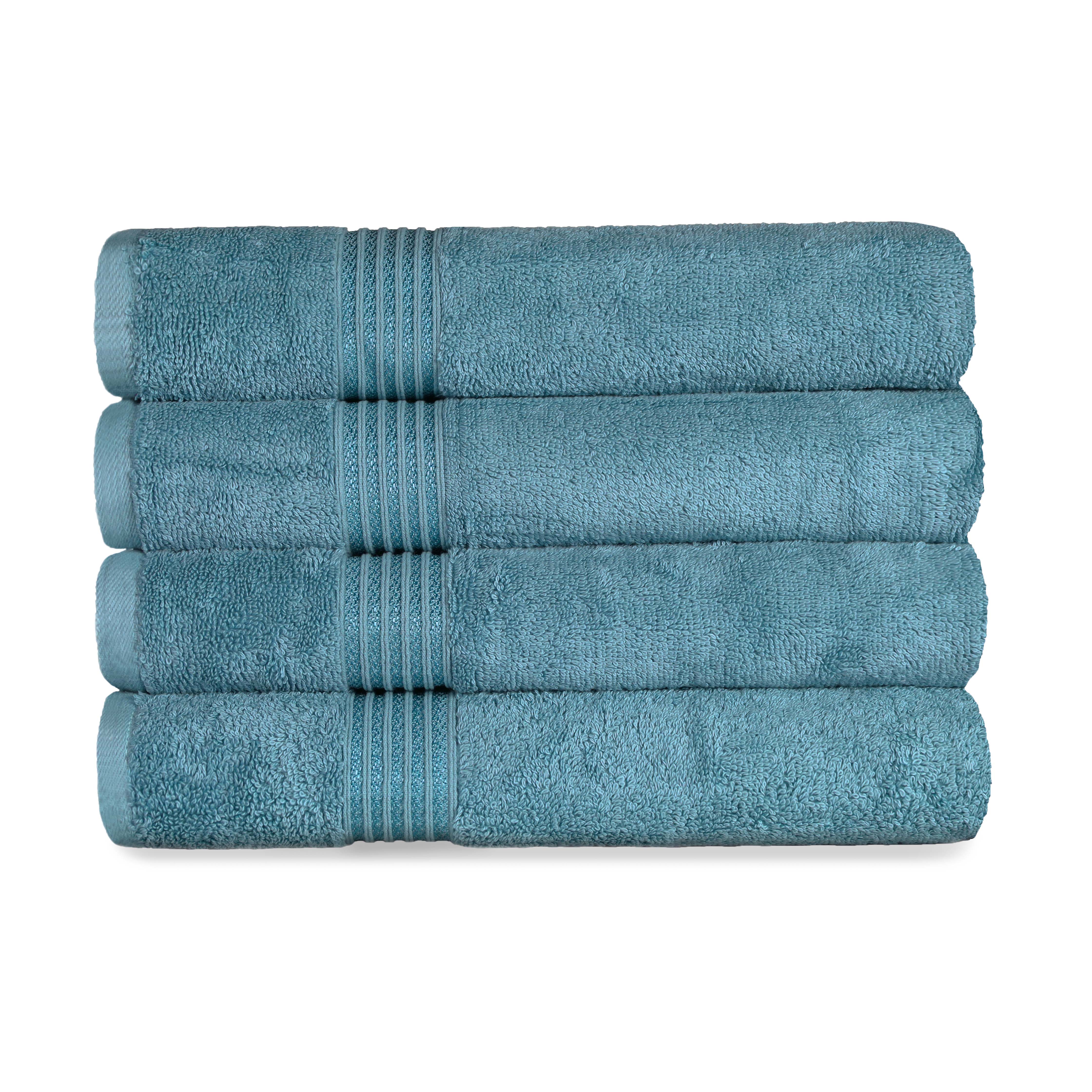 Premium Egyptian Cotton Bath Towel Set of 4 - Ultra Soft & Highly Absorbent Luxury Towels for Spa, Bathroom & Beach Use