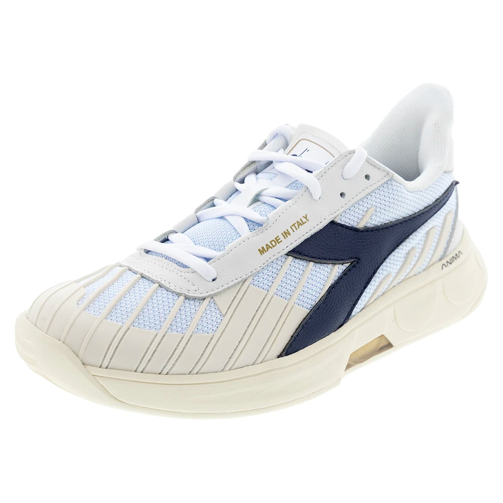 B. Elite Star Tennis Shoes for Men & Women - White & Blue Corsair Design - Lightweight & Breathable for Running, Training & Casual Wear