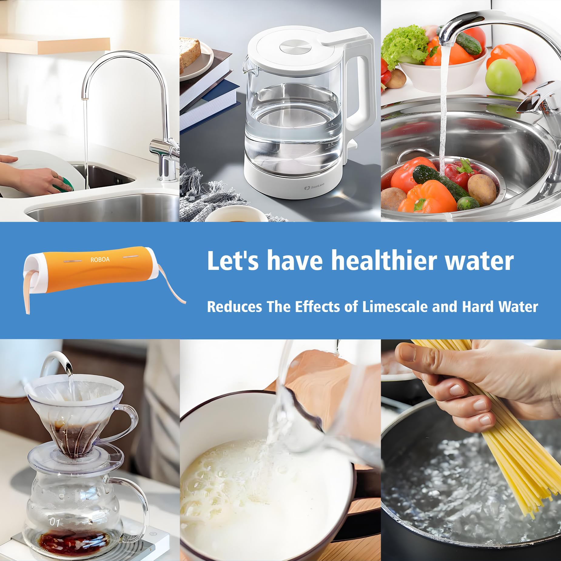 Electronic Water Descaler & Salt-Free Water Softener System for Whole House - Reduces Limescale & Prevents Mineral Deposits | Perfect for Hard Water Areas, Protects Plumbing & Appliances