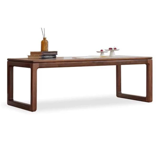 Japanese Style Solid Wood Tea Table - Oak, Black Walnut, Ash - Handcrafted Zen Coffee Table for Living Room, Meditation & Tea Ceremony