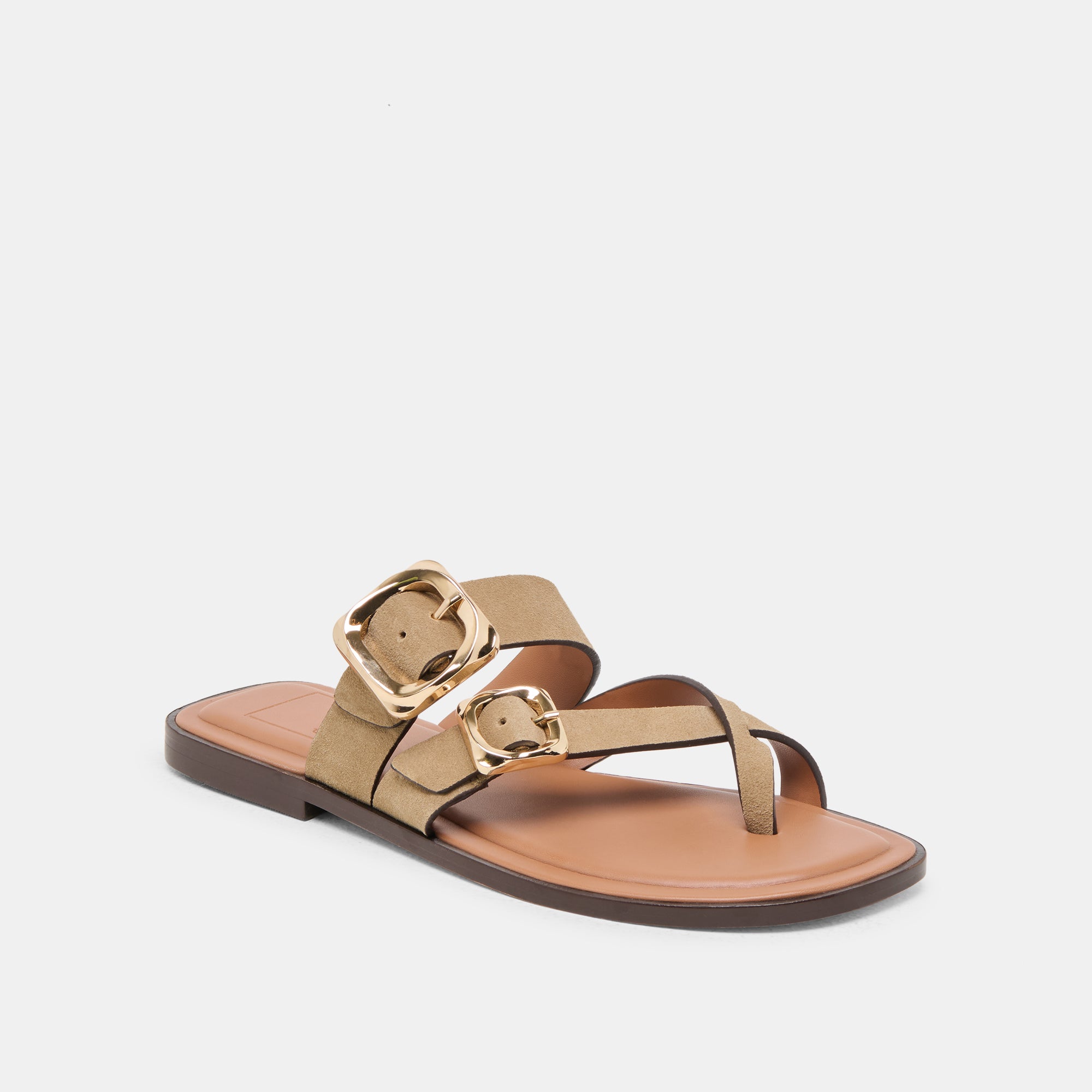 Shore Sandals for Women - Comfortable Taupe Suede Beach Sandals | Perfect for Summer, Vacation & Casual Outings