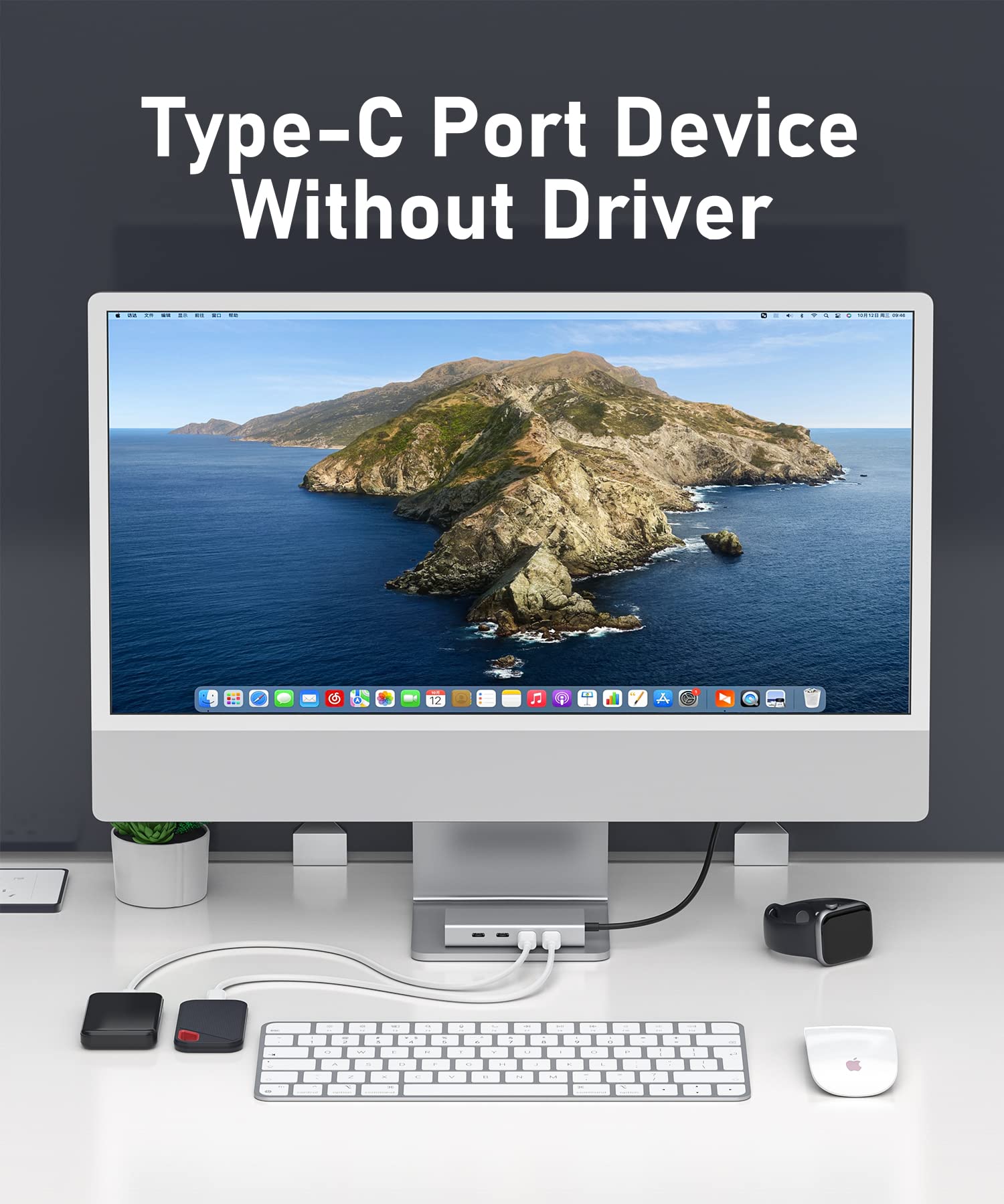 5-Port USB C Hub 10Gbps with 100W Power Delivery - Multi-Port Adapter for MacBook Pro/Air, Laptop - Expand Connectivity for Work, Travel & Home Office