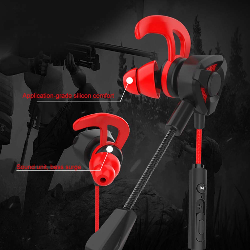 Best Gaming Headset with Dual Mic - Noise Cancelling In-Ear Headphones for PS4, Xbox One, PC, Laptop & Mac (Green) - Perfect for Competitive Gaming & Online Chat