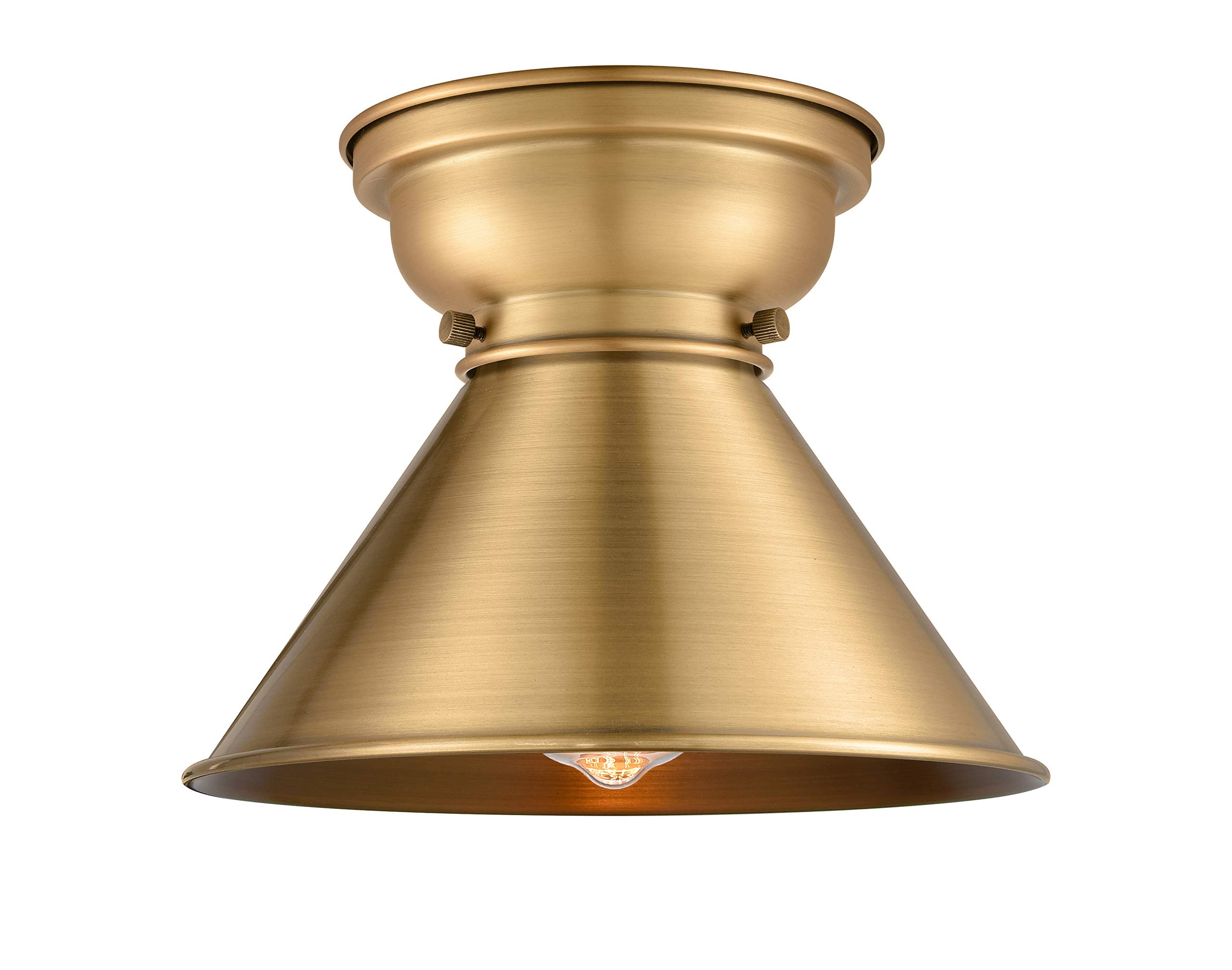 623-1F-BB-M10-BB-LED Bare Bulb 1 Light Cord Set in Brushed Brass - Vintage Style Pendant Lighting for Kitchen Island, Dining Room & Bedroom