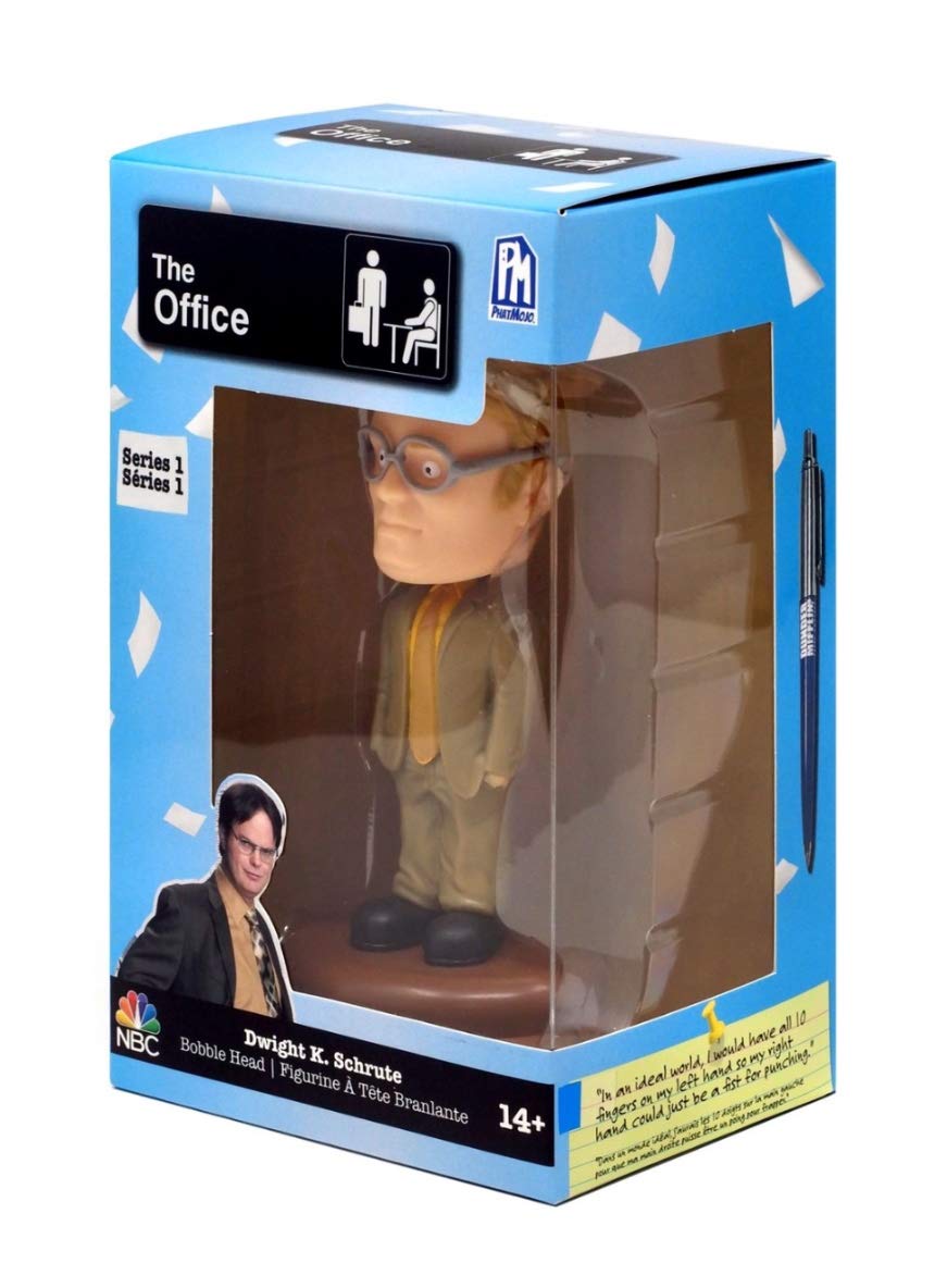 The Office Dwight Schrute Bobblehead Figure - Fun Collectible Desk Toy for Fans & Office Decor - Perfect Gift for TV Show Lovers