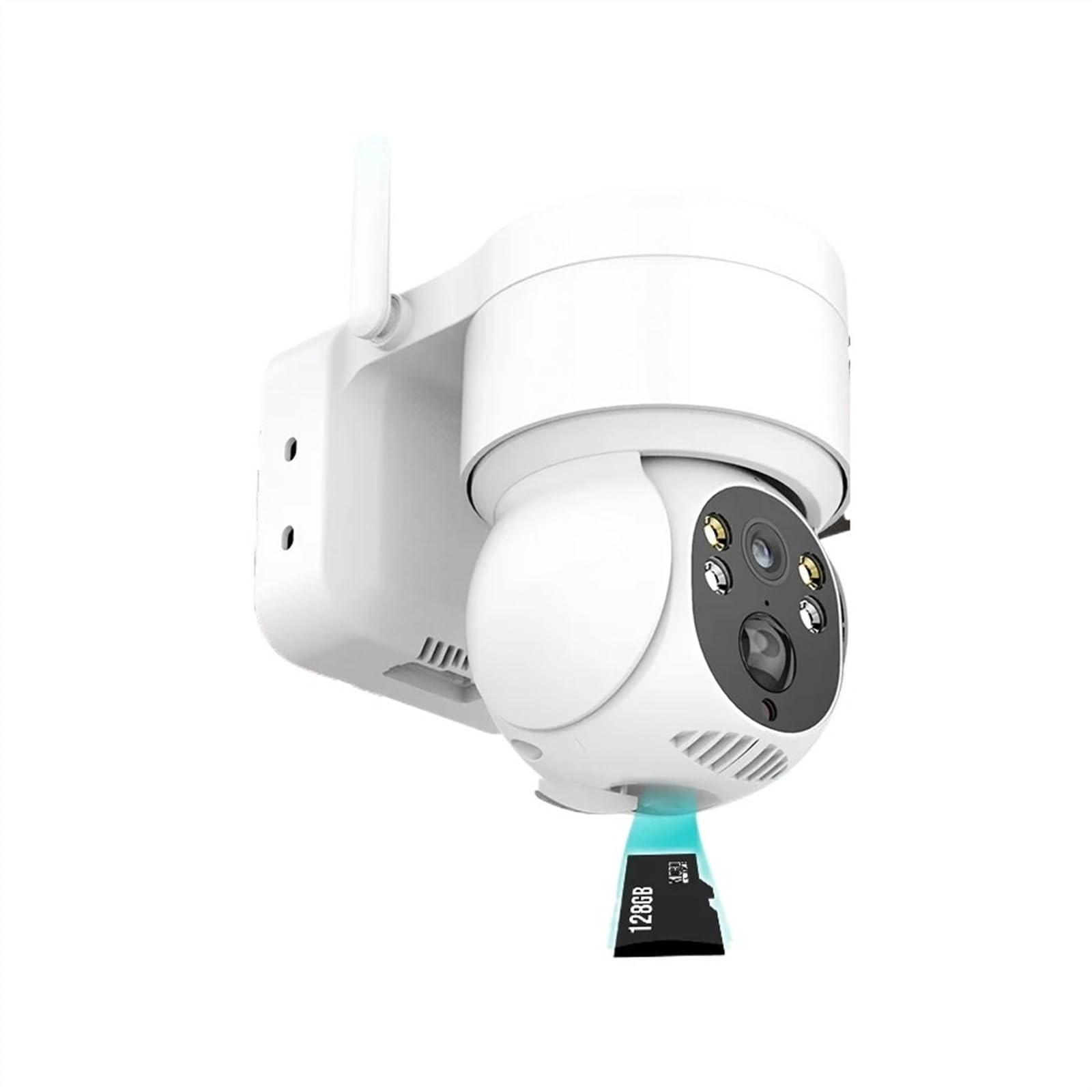 Wireless Outdoor Solar PTZ Security Camera 1080p - Rechargeable Battery IP CCTV Camera with Night Vision & Solar Panel - Home Security Surveillance for Yard, Garage & Perimeter (WiFi Only)