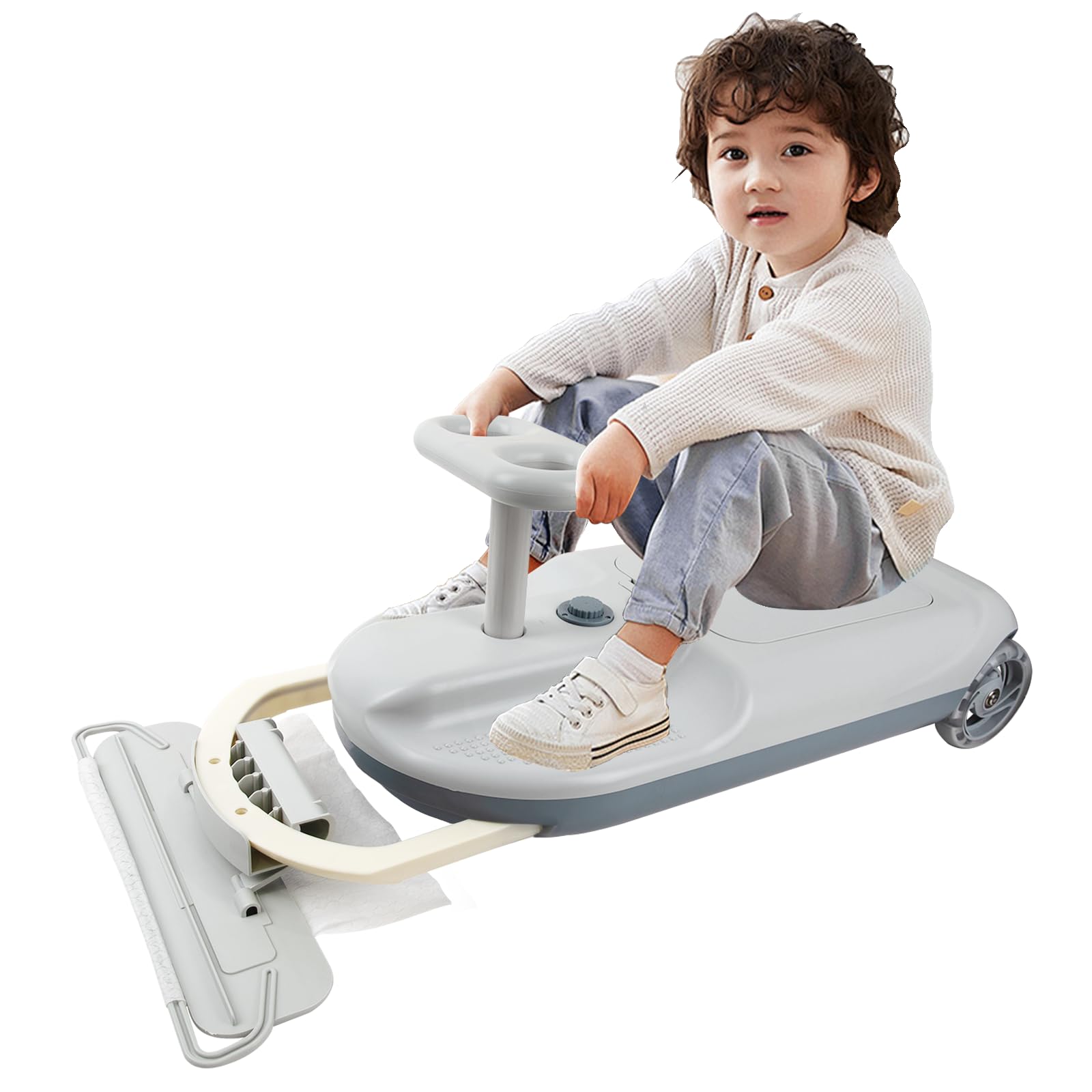 12V Kids Ride On Race Car - Electric Go Kart with Variable Speed Control, Portable Cleaning Car for Children, Safe & Durable with Storage Box - Perfect for Indoor & Outdoor Play, Birthday Gifts, Backyard Fun