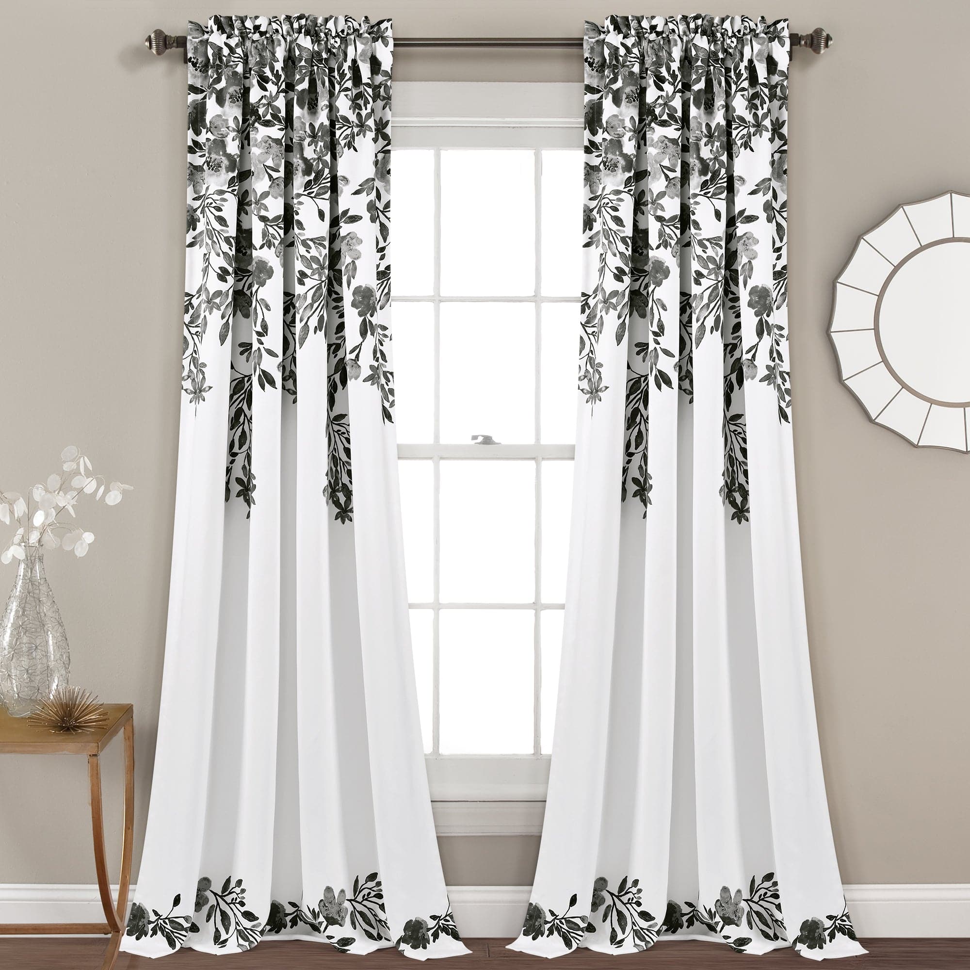Tanisha Light Filtering Window Curtain Panel Set - Soft Sheer Drapes for Living Room & Bedroom - Blackout Privacy & UV Protection - 84 Inch Length (2 Panels)