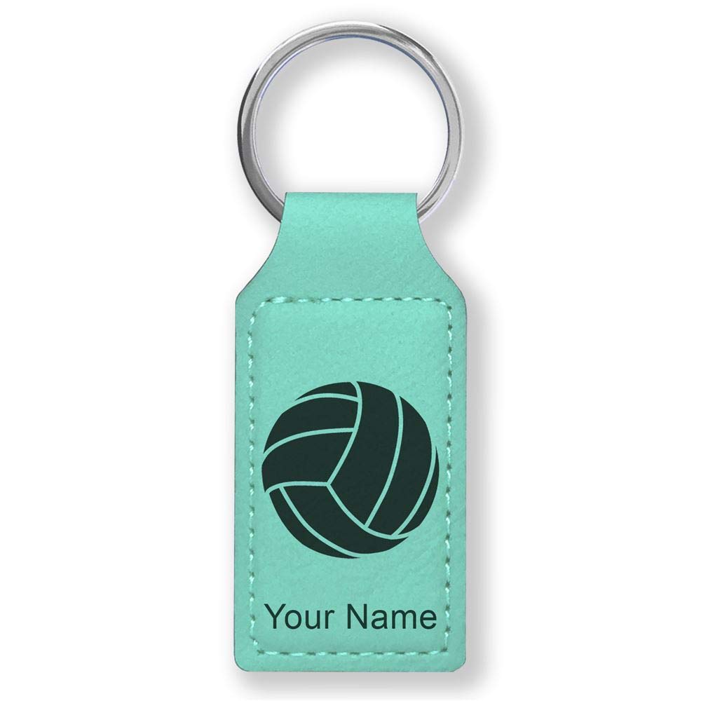 Custom Laser Engraved Volleyball Keychain - Personalized Rectangle Keychain for Volleyball Players & Fans - Perfect for Gifts, Team Spirit & Sports Enthusiasts