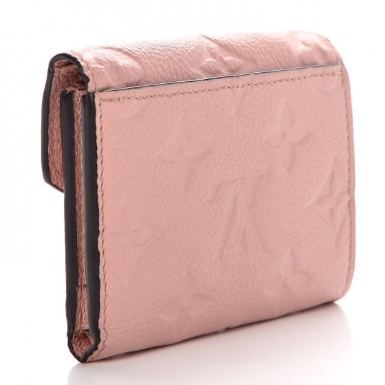LV Zoe Wallet Monogram Empreinte Leather in Rose Poudre - Stylish Compact Card Holder for Women, Perfect for Everyday Use & Travel Essentials