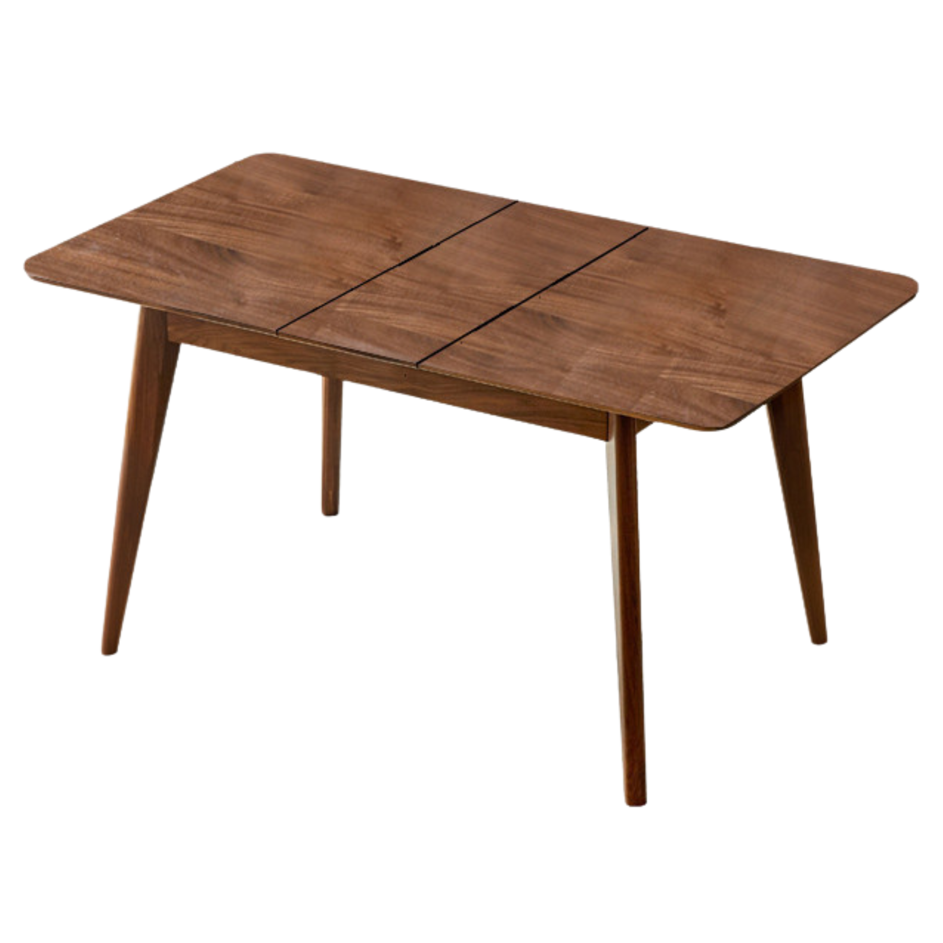 Solid Black Walnut Extendable Dining Table - Expandable Wooden Table for Small Spaces | Perfect for Family Dinners, Entertaining Guests & Space-Saving Home Decor