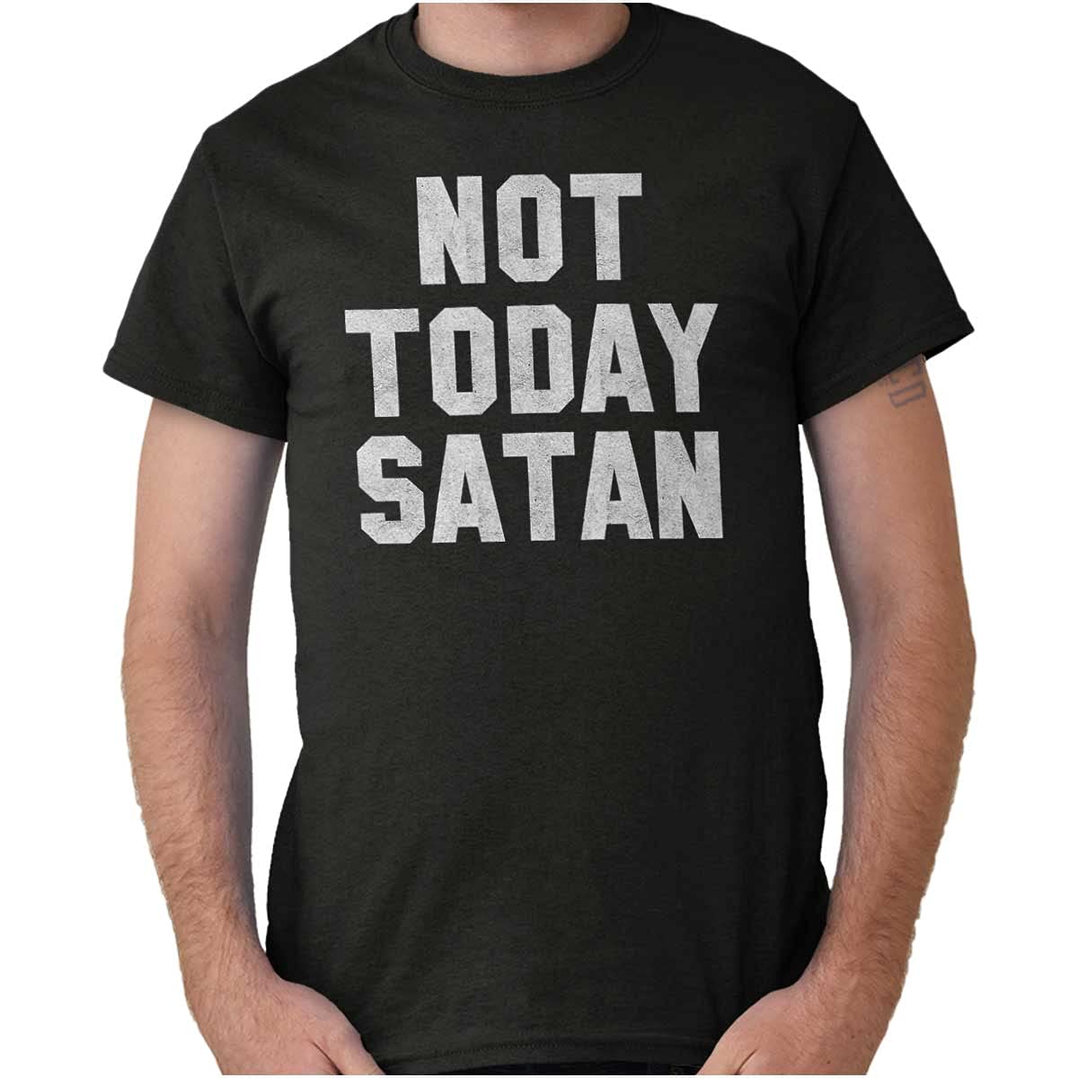 Not Today Satan Funny Christian Graphic T-Shirt for Men & Women - Religious Humor Apparel for Church, Bible Study & Christian Events
