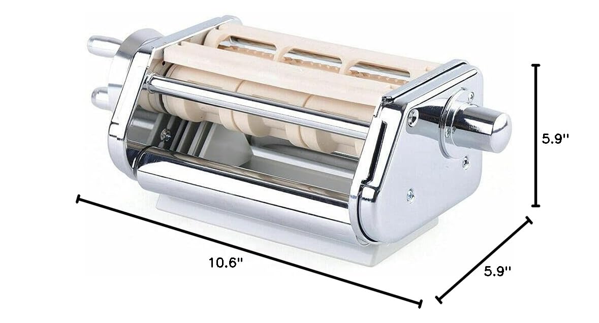 KitchenAid Pasta Roller & Ravioli Maker Attachment Set for Stand Mixers | Stainless Steel Pasta Cutter & Dough Roller | Perfect for Homemade Pasta, Lasagna, and Ravioli in Your Home Kitchen
