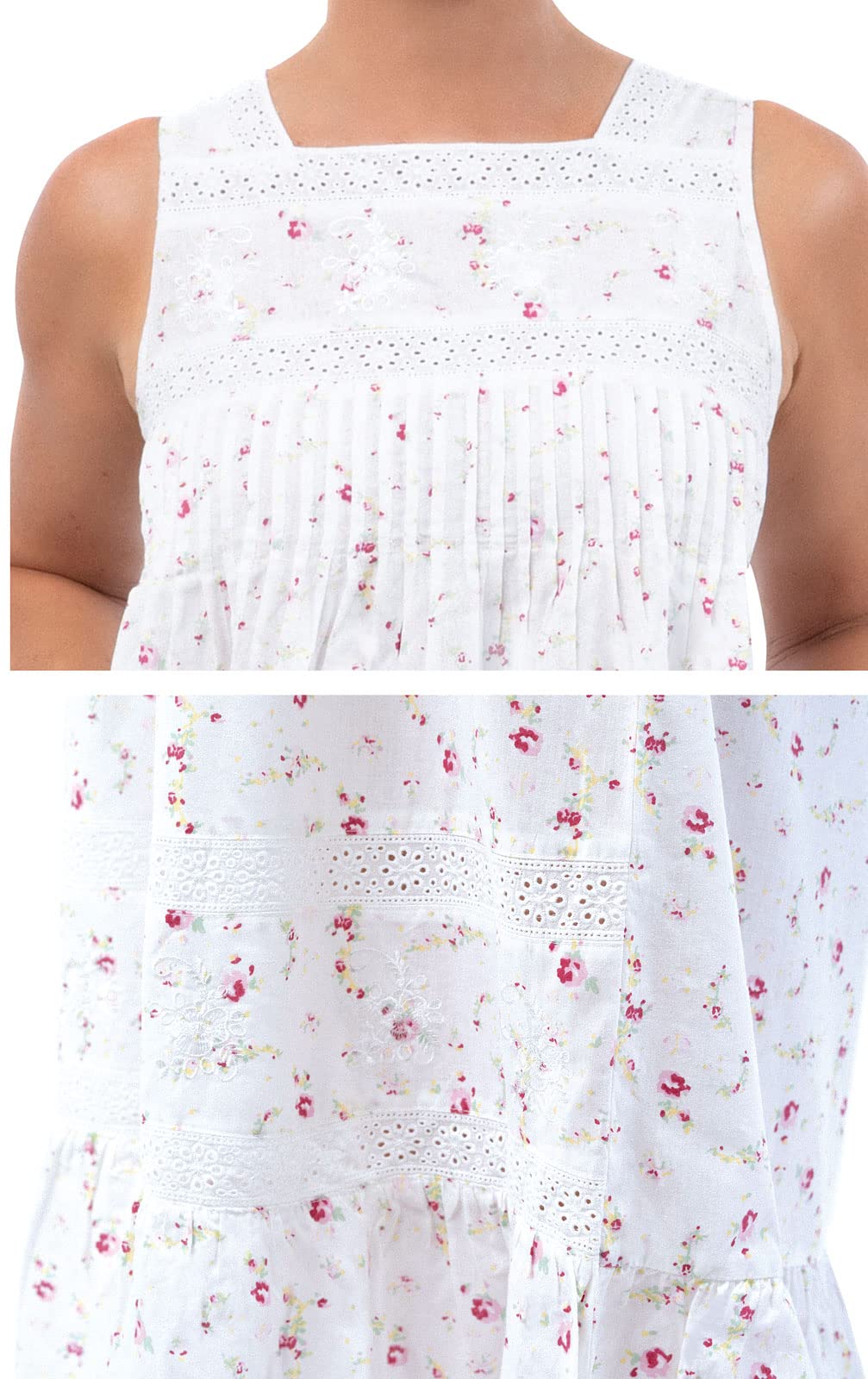 Eleanor 100% Cotton Victorian Nightgown for Women - Soft & Comfortable Sleepwear for Relaxing Evenings & Cozy Nights at Home