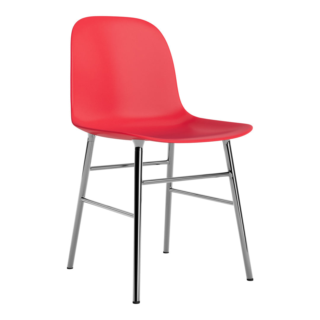 Modern Form Chair with Sturdy Metal Legs - Ergonomic Design for Home, Office & Dining Room Comfort