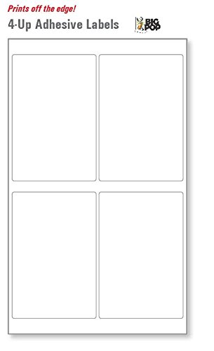 BigPOP Removable Decal Adhesive Laser Printer Labels - 8.5