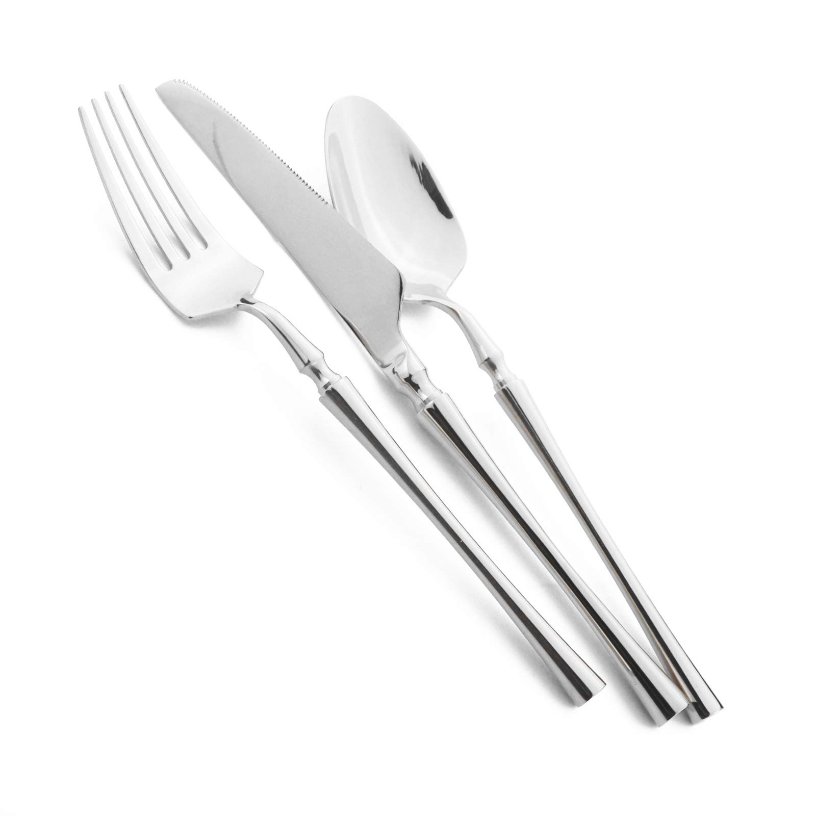 20-Piece Stainless Steel Flatware Set for 4 - Modern Mirror Polished Silverware (Knife, Fork, Spoon) - 18/10 Dishwasher Safe Cutlery Set - Perfect for Dining, Entertaining & Everyday Use