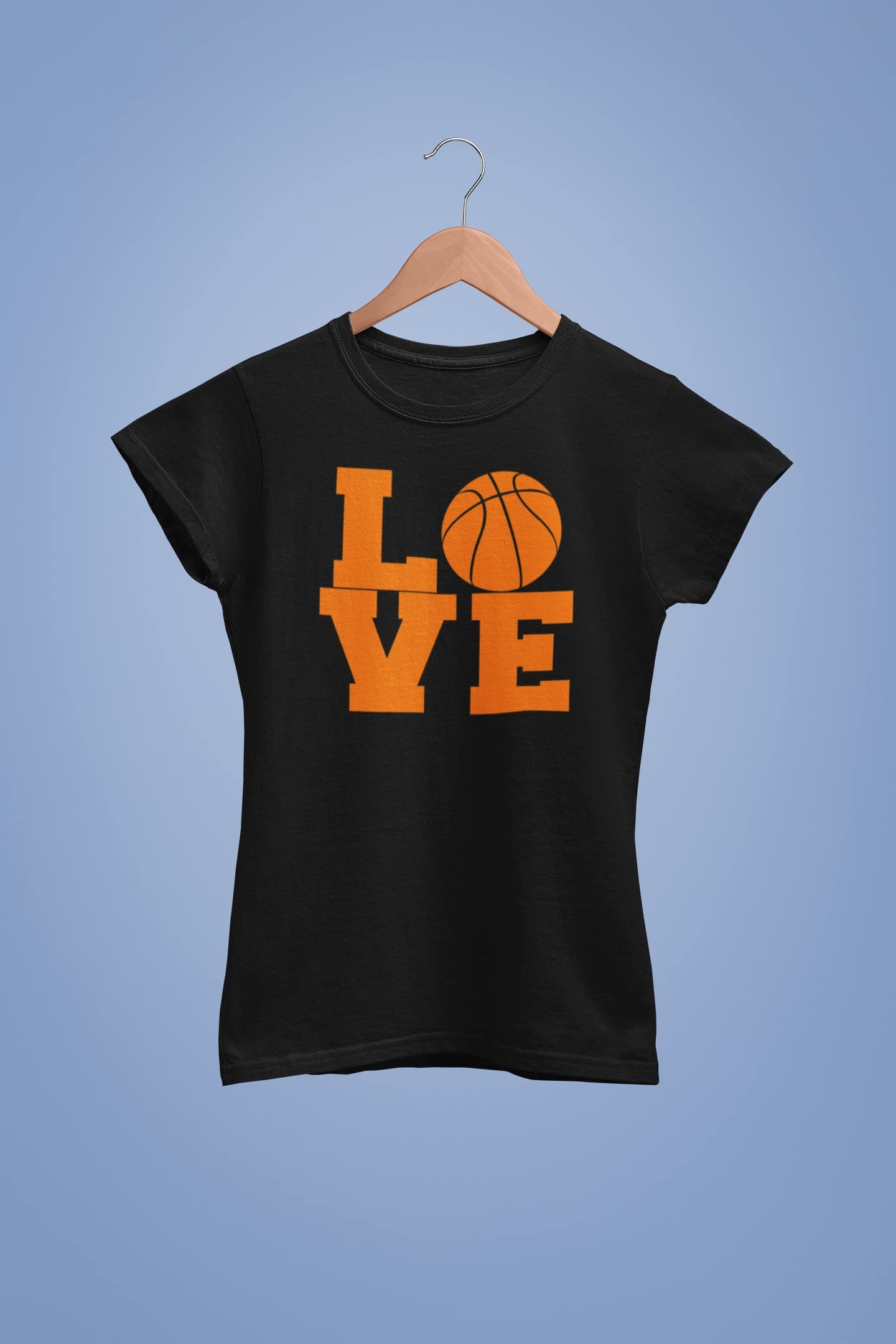 Basketball Love Black Juniors Soft T-Shirt - Comfortable Cotton Tee for Young Basketball Fans - Perfect for Games, Practice & Casual Wear