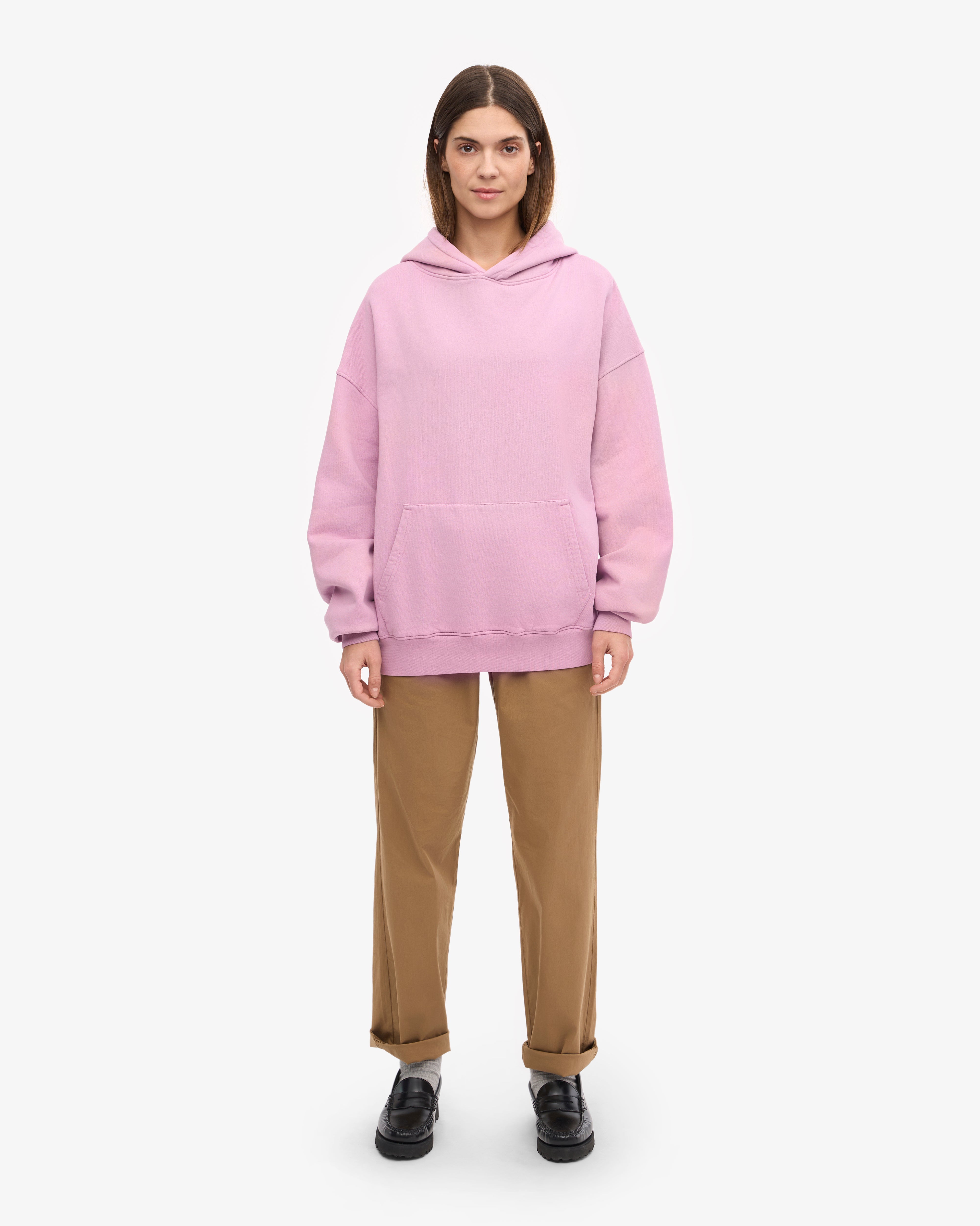 Organic Oversized Hoodie with Cherry Blossom Print - Soft Cotton Pullover for Women - Perfect for Casual Wear, Loungewear, and Spring Outfits