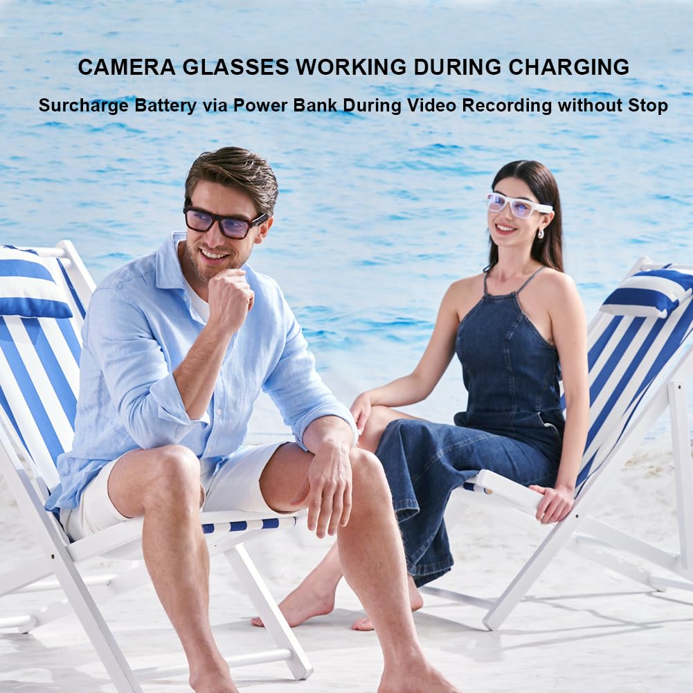OhO Smart Glasses with HD Camera & Bluetooth - Open Ear Speaker Sunglasses for Men & Women | UV Protection | Ideal for Running, Cycling, Hiking & Outdoor Sports | Hands-Free Calling & Music