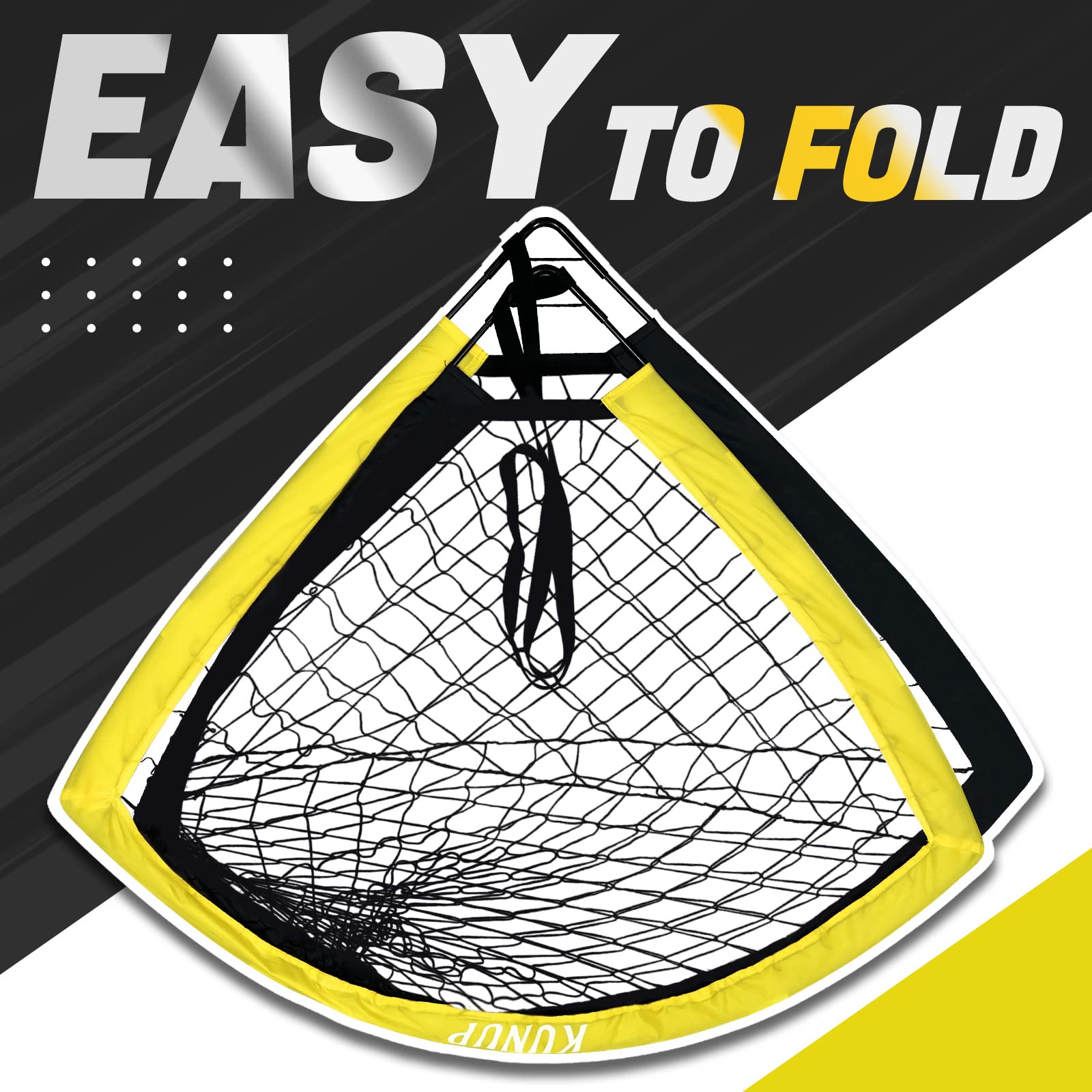 Foldable Soccer Goal for Kids & Adults - 5x3, 6x4, 9x5 FT Portable Soccer Net with Carrying Bag - Perfect for Backyard Practice, Youth Training & Outdoor Sports Games