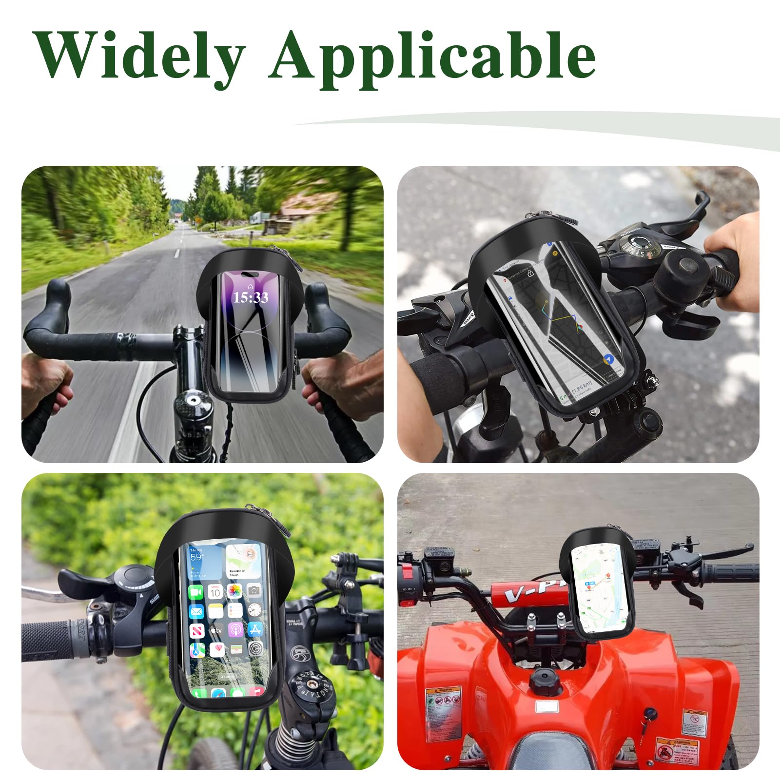 UKOFEW Waterproof Bike Phone Holder - 360° Rotatable Bicycle Mount for Smartphones up to 6.4 Inches - Perfect for Cycling, Commuting & Outdoor Adventures