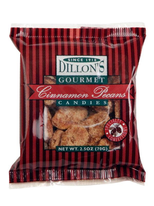 Premium Cinnamon Glazed Pecans (2.5oz) - Crunchy Sweet Snack for Holidays, Gifts & Healthy Dessert Topping