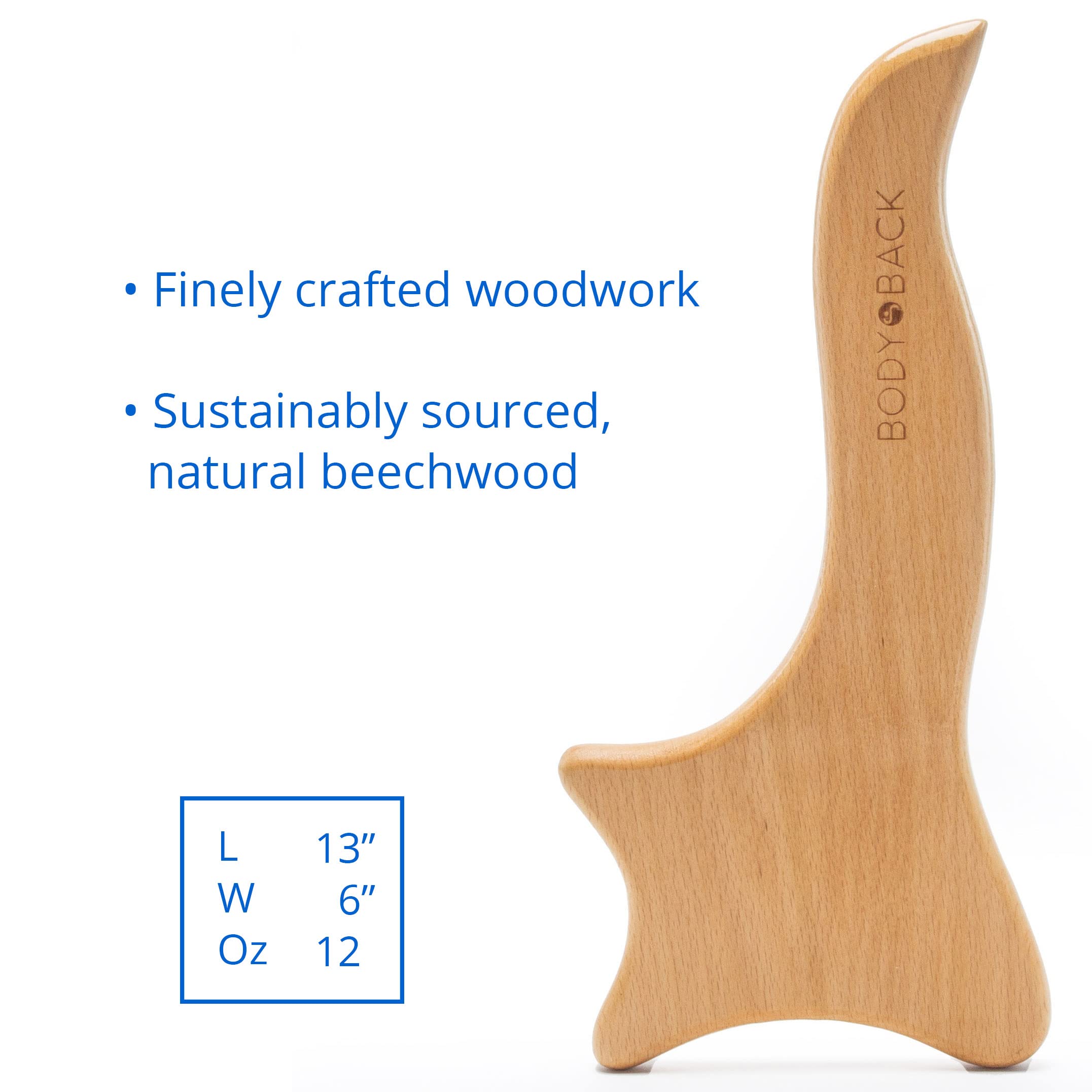 Wooden Gua Sha Massage Tool for Body Sculpting - Lymphatic Drainage & Cellulite Massager - Natural Wood Therapy for Body Shaping & Relaxation - Perfect for Home Spa, Self-Care & Wellness Routine