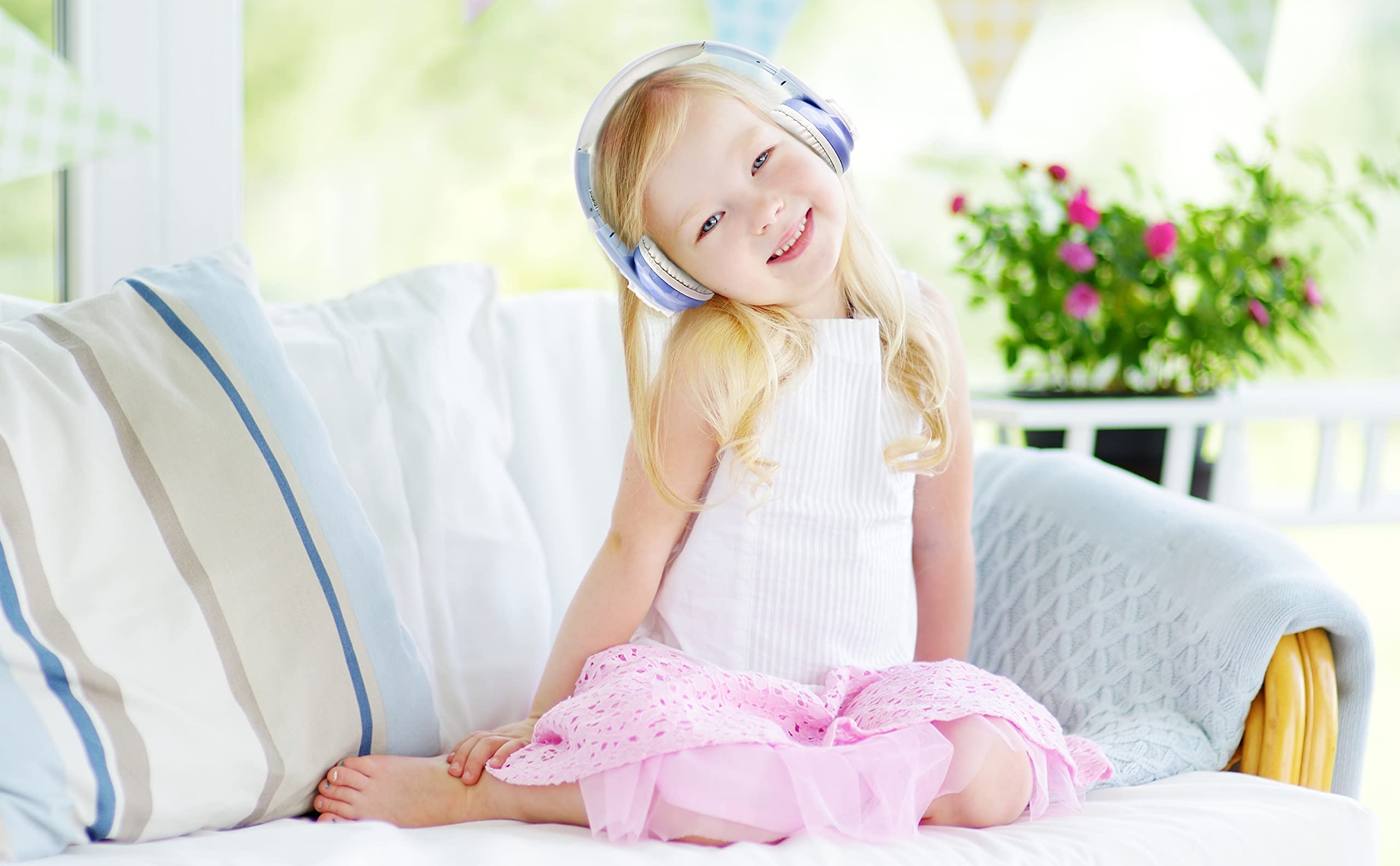 Disney Frozen Bluetooth Headphones for Kids - Wireless Headset with Built-in Mic & AUX Cable, EZ Link Technology, Lightweight Over-Ear Design for School, Home, Travel | Perfect for Online Learning, Gaming & Movie Watching