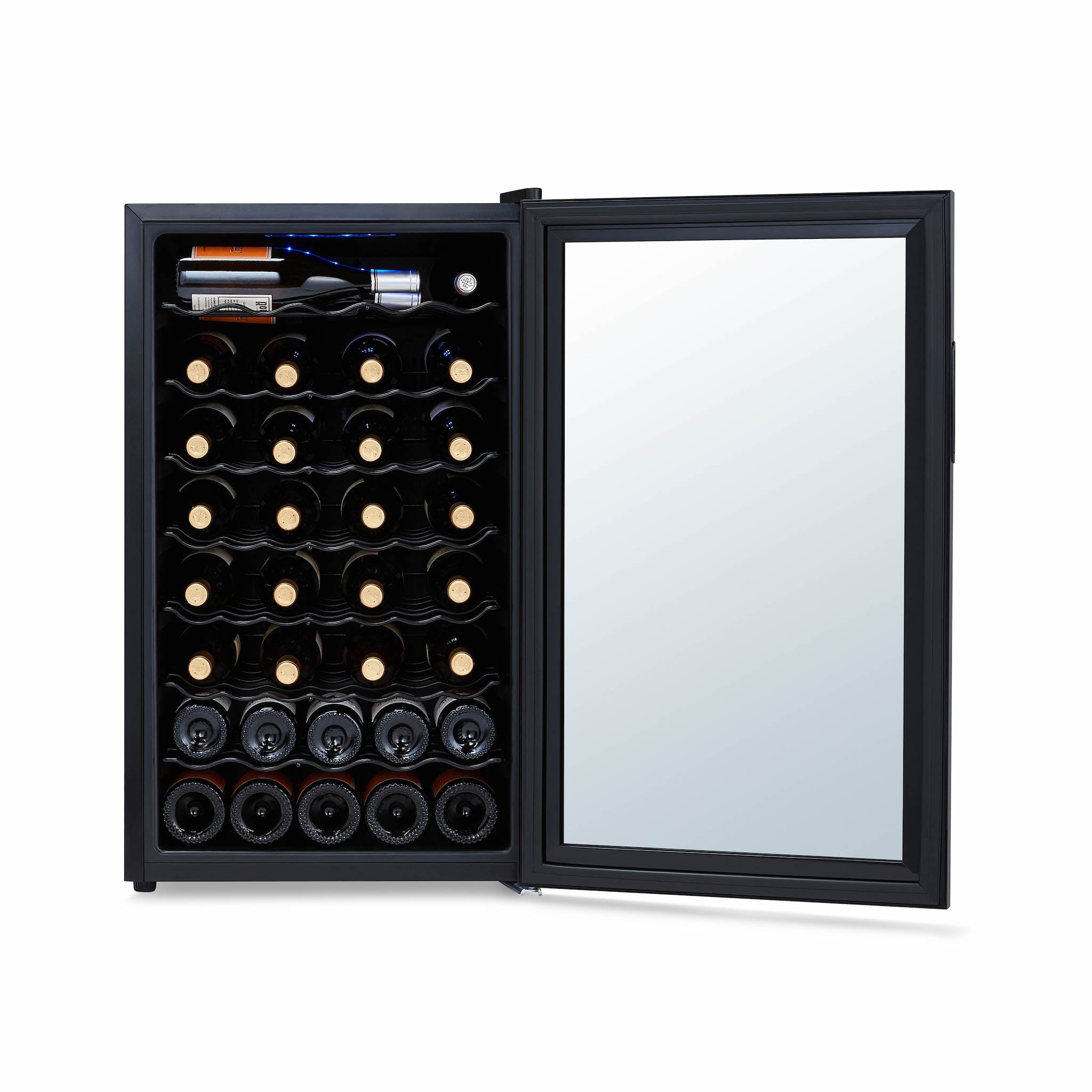 Luma® 51 Bottle 19.5 Inch Black Freestanding Wine Cooler Refrigerator - Perfect for Home Bars, Restaurants, and Wine Cellars
