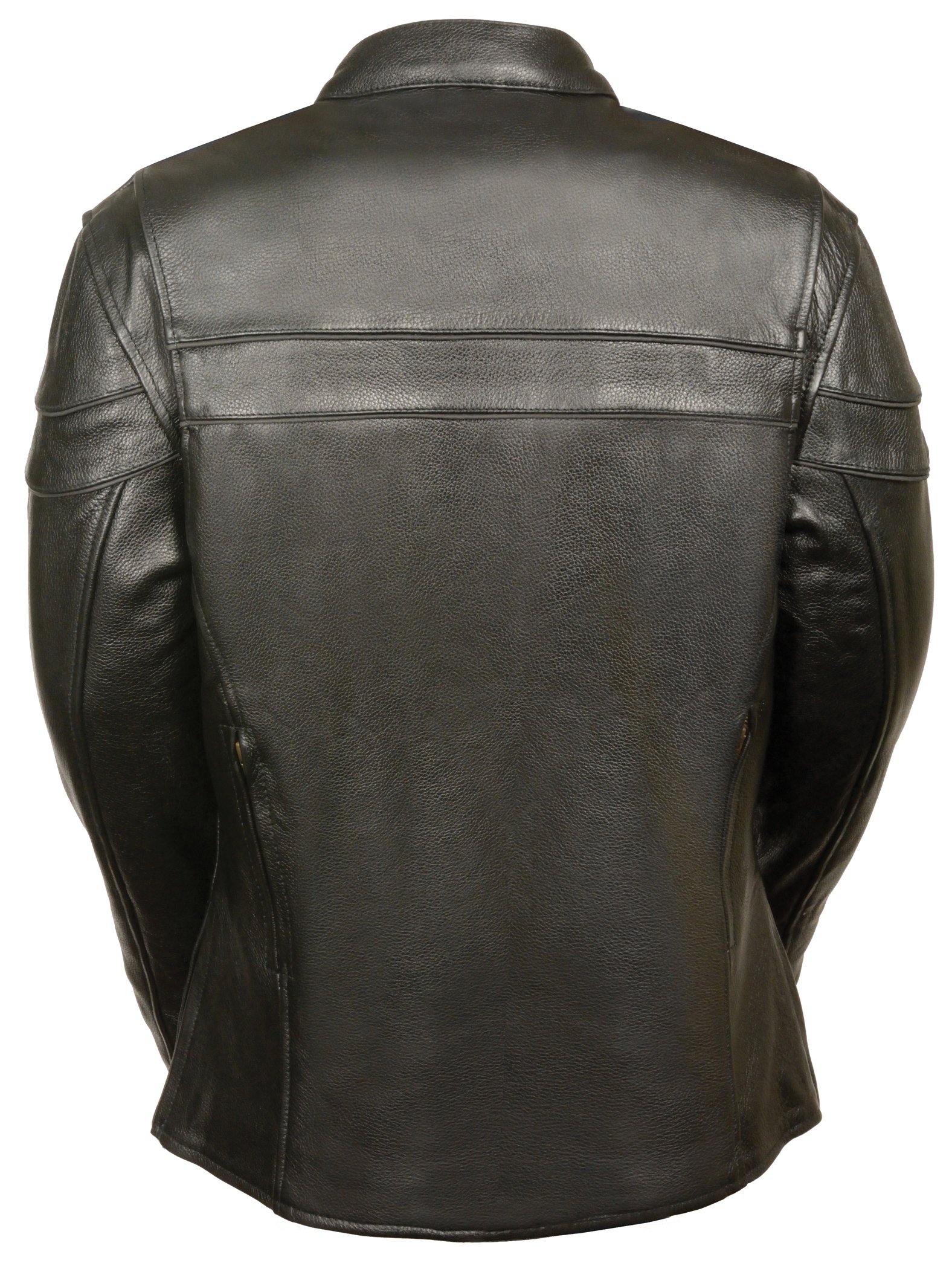 Women's Sporty Leather Scooter Crossover Jacket - Black | Stylish Motorcycle Riding Jacket for Women | Perfect for Biking, Commuting & Outdoor Adventures