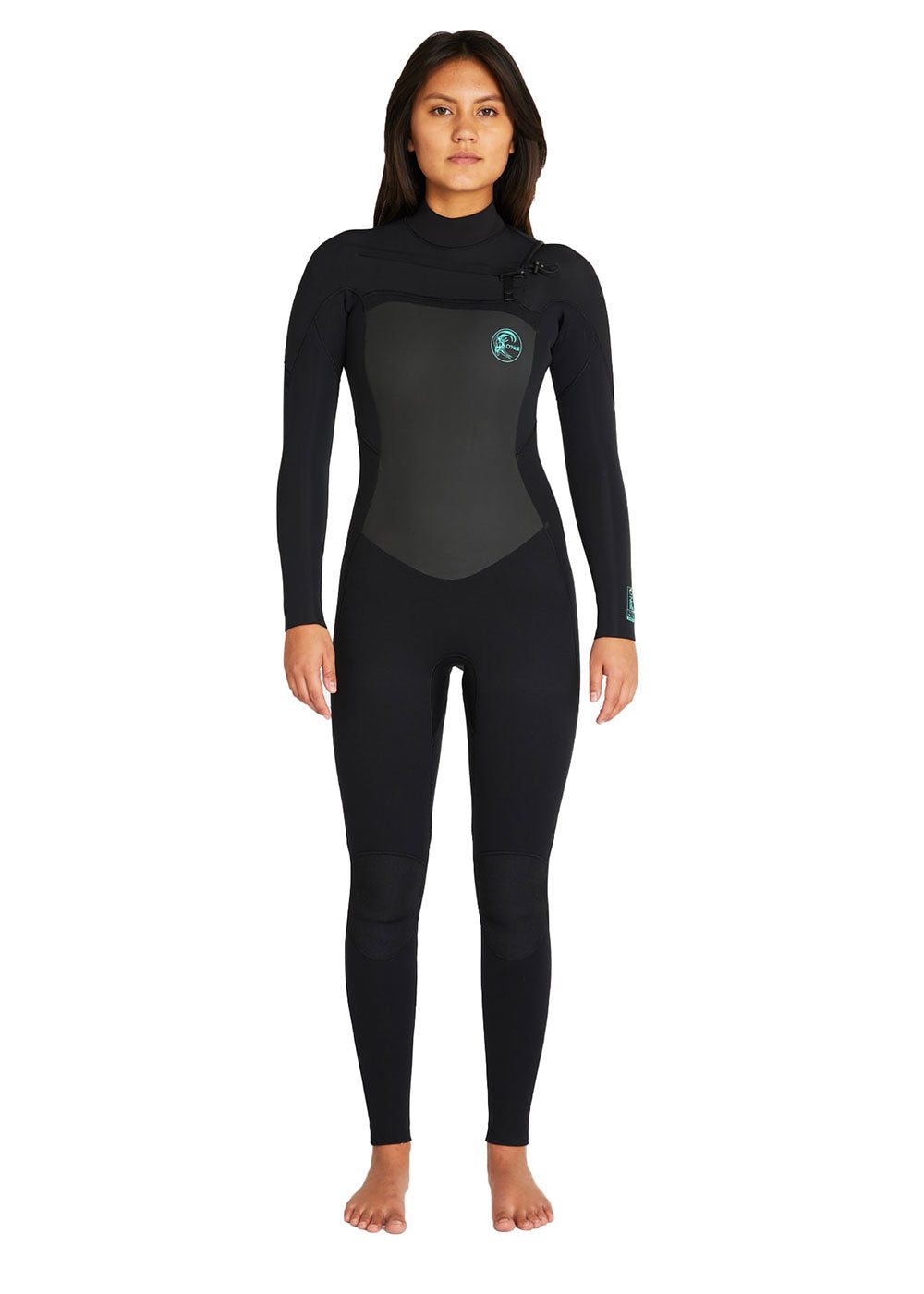 O'Neill Women's Bahia Chest Zip Steamer Wetsuit 3/2mm - Premium Neoprene Full Body Wetsuit for Surfing, Diving & Water Sports | Warm & Flexible Cold Water Protection
