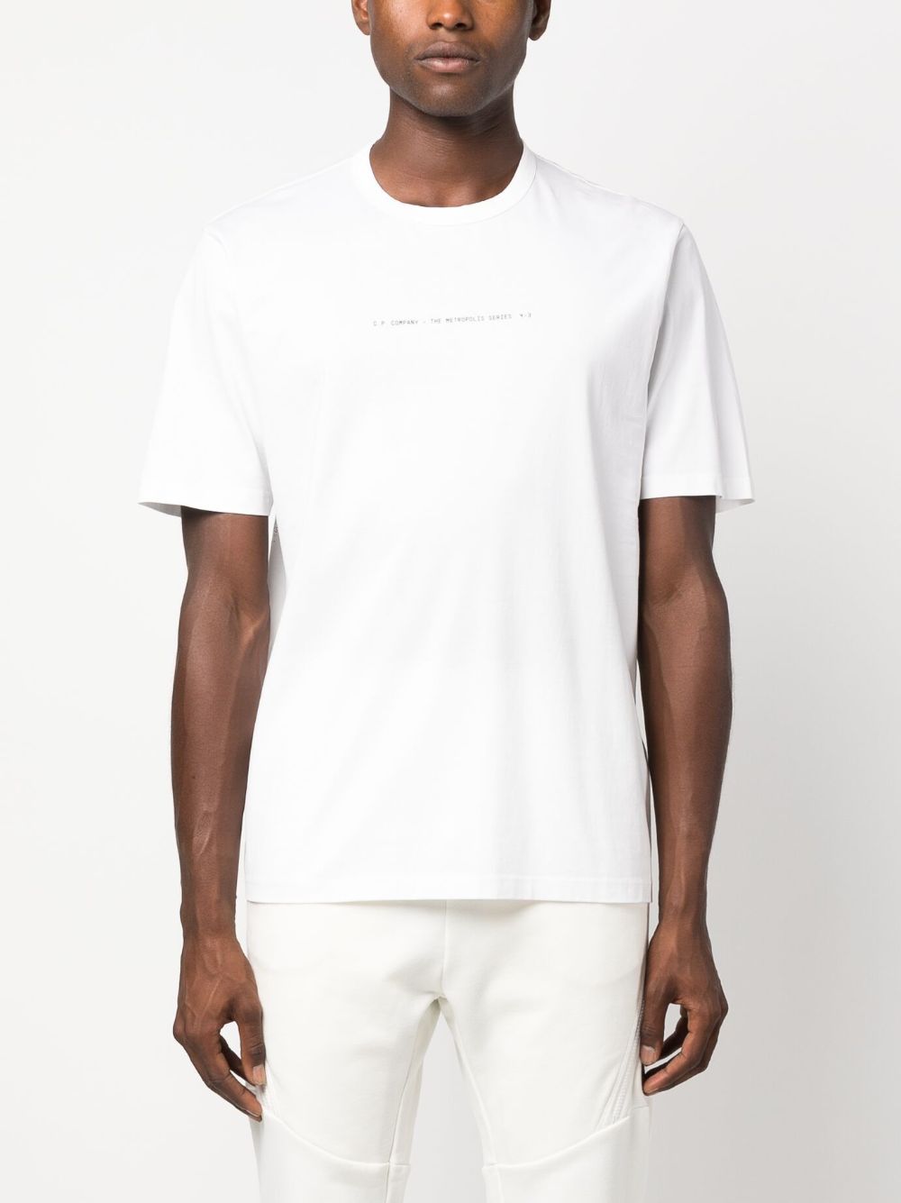 C.P. COMPANY METROPOLIS T-Shirts & Polos for Men - Premium White Cotton Shirts - Perfect for Casual Wear, Street Style & Urban Fashion