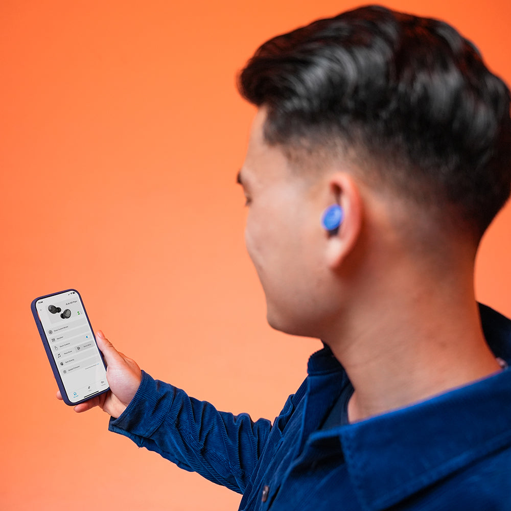 GO POP+ True Wireless Earbuds Bluetooth 5.0 with Mic, IPX5 Waterproof, 24H Playtime - Navy Blue Wireless Headphones for Workout, Running, Gym & Travel