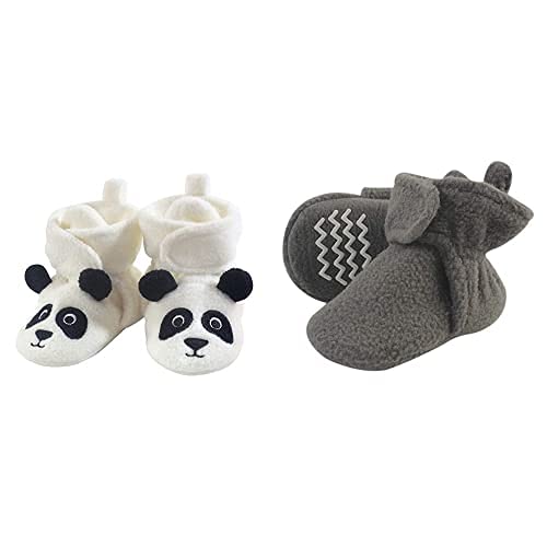 Cozy Fleece Booties for Baby Boys 0-6M - Panda Bear Style for Winter Comfort