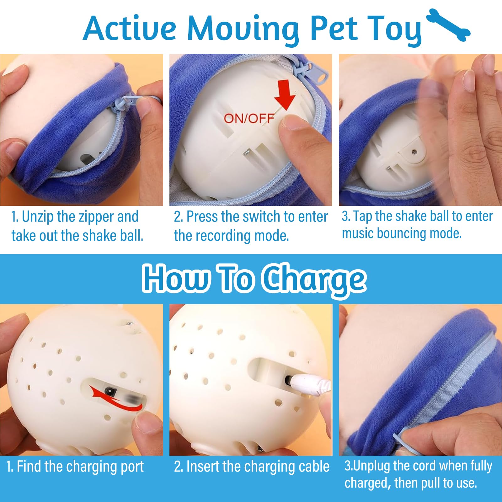 Audasi Interactive Plush Dog Toy - Bouncing Piggy Squeaky Toy for Dogs & Cats, Washable Pet Chew Toy with Shaking & Talking Features - Perfect for Playtime, Training & Boredom Relief - Fun Cartoon Pig Design for Indoor & Outdoor Use