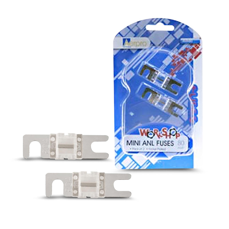 Aerpro AMA80 2-Piece Mini ANL Fuse Kit - High-Performance Car Audio Fuse for Amplifiers, Stereo Systems & Off-Road Vehicles