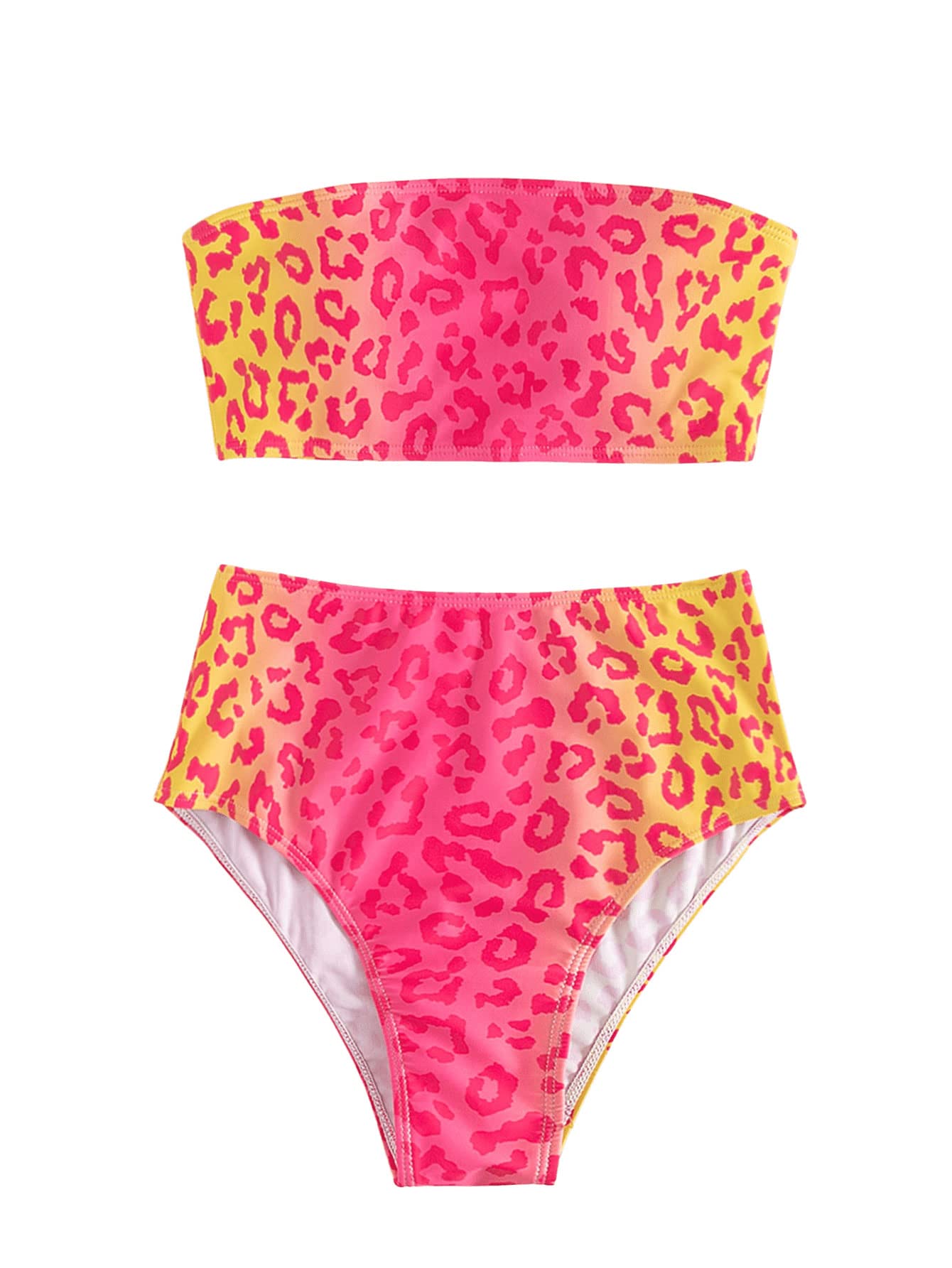 SweatyRocks Women's Sexy Strapless Bandeau Bikini Set - Floral Print Swimwear for Beach, Pool & Vacation | High-Quality Bathing Suits for Women