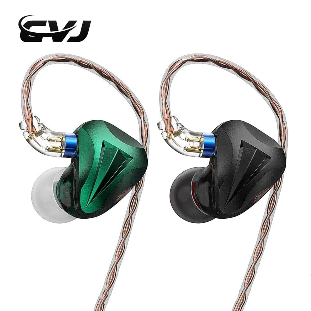 CVJ Freedom 1DD + 4BA Hybrid Driver In-Ear Monitors - High Resolution Audiophile IEMs for Music, Gaming & Studio Monitoring