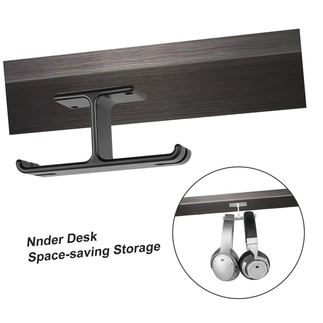 Premium Headphone Stand 2-Pack - Durable Headset Holder with Non-Slip Base for Desk Organization | Perfect for Gaming, Office & Home Use (Black)